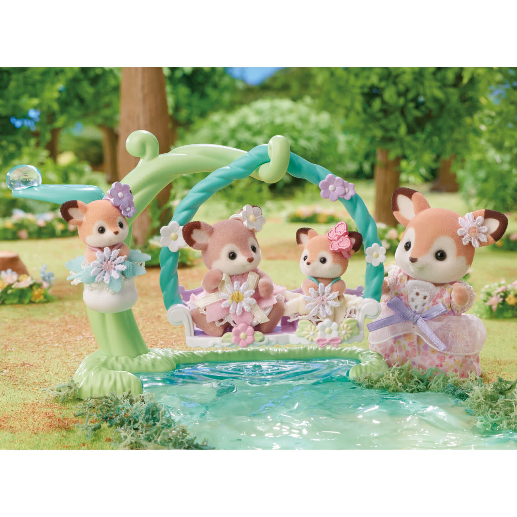 Calico Critters Calico Critters - Deer Babies - Floral Swing Set CC2209