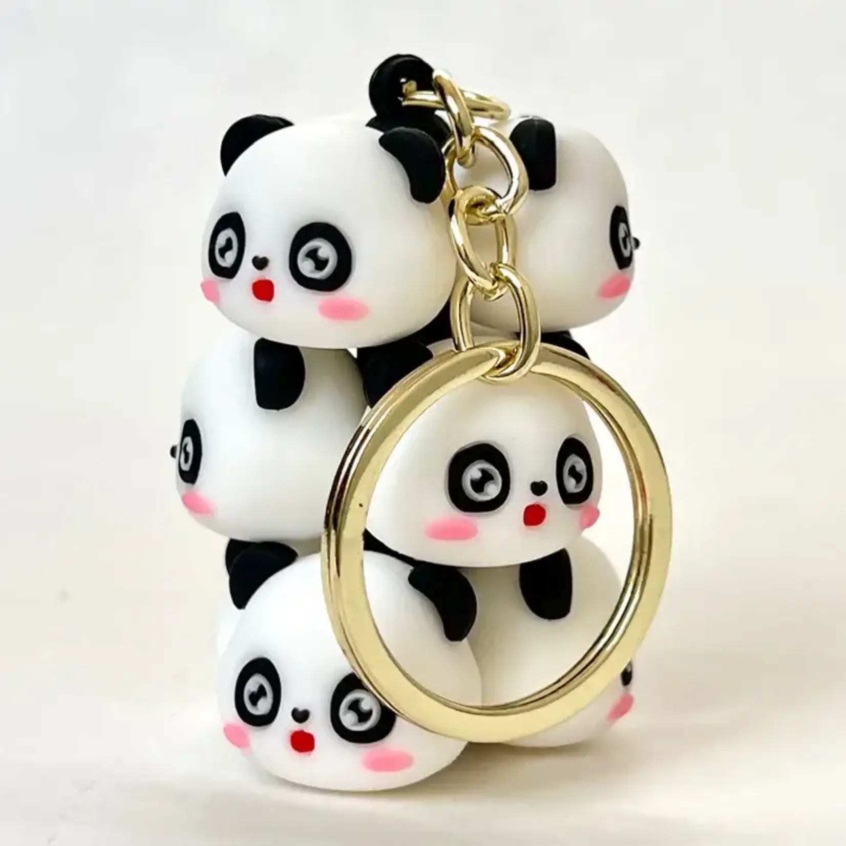 BCMINI Panda Family Charm Keyring - 12161
