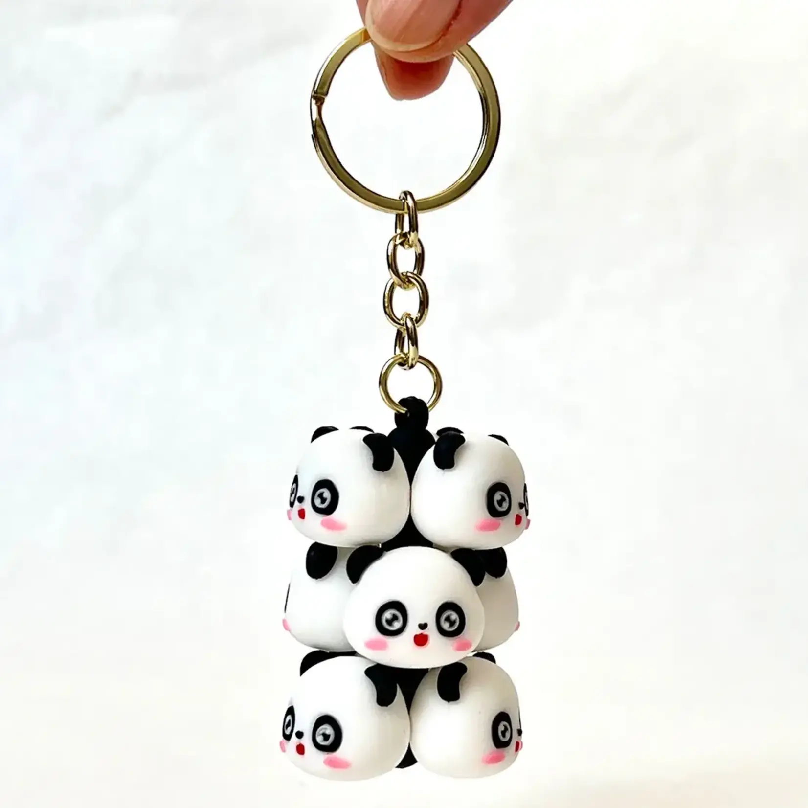 BCMINI Panda Family Charm Keyring - 12161