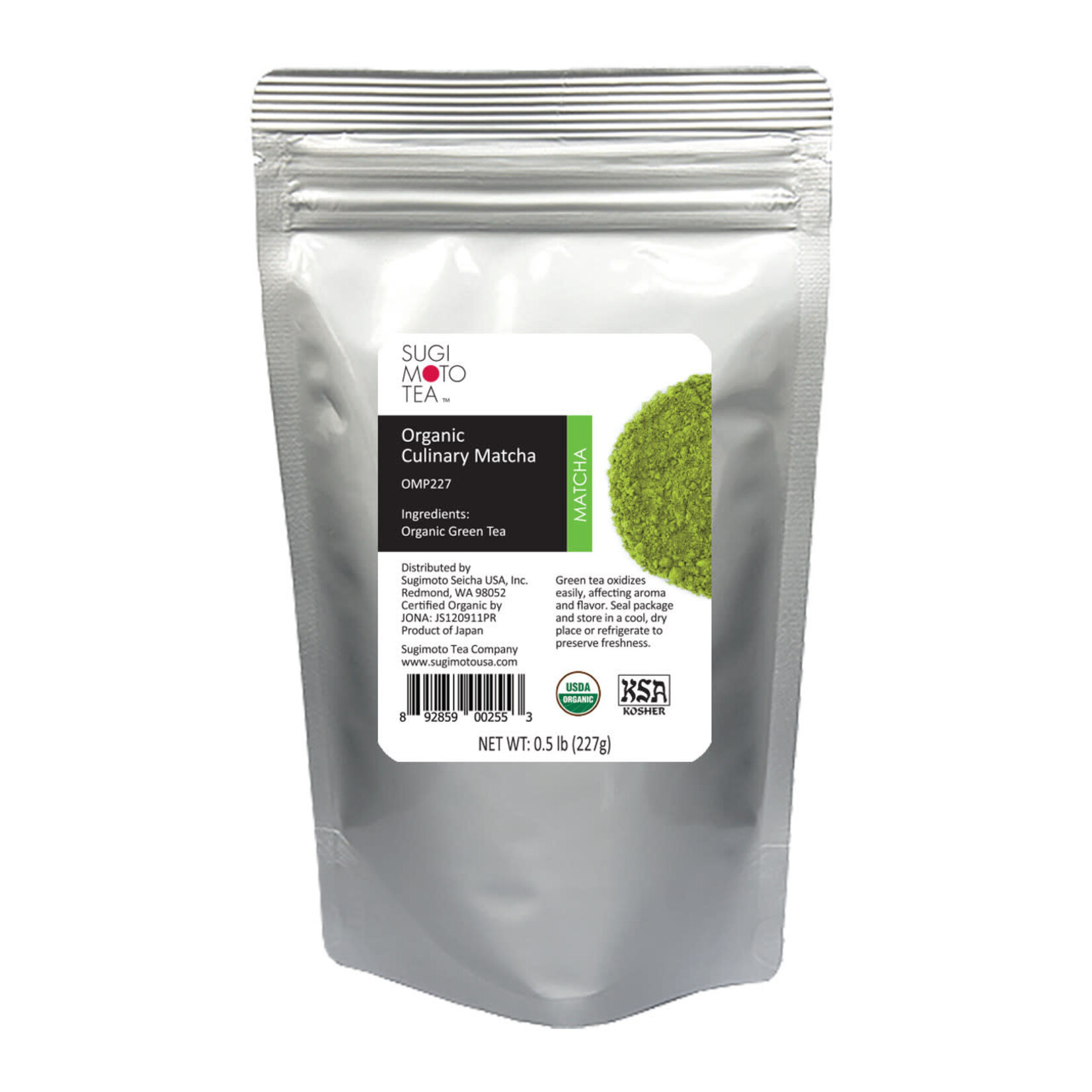 Sugimoto Tea Sugimoto Organic Culinary Matcha Resealable Bag 0.5 lbs