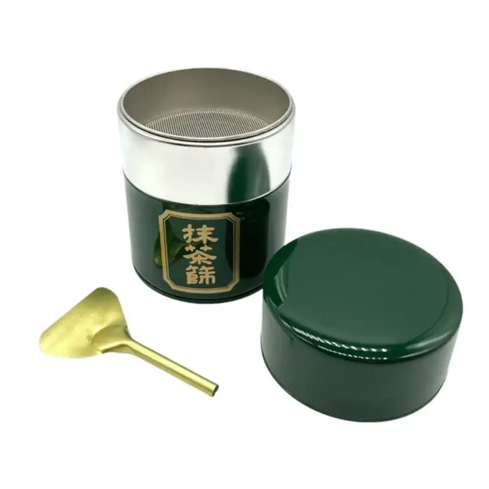 5.3oz Matcha Tin W/ Mesh Sifter and Scoop (Green) - MCA-SIFT-GR