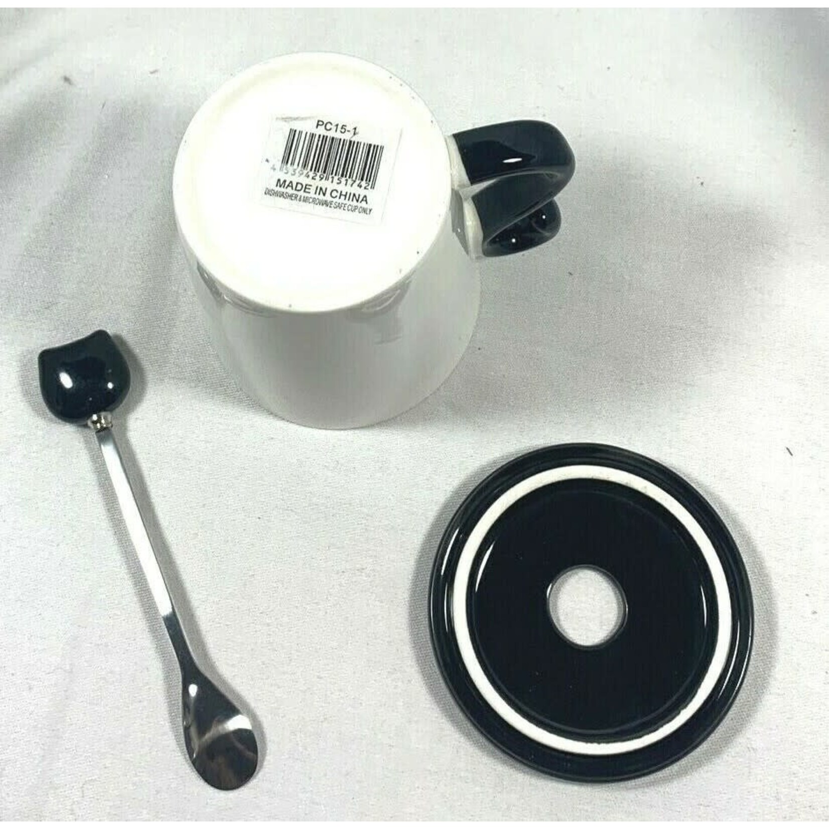 10oz Mug w/ Lid & Spoon - Cat King PC15-1