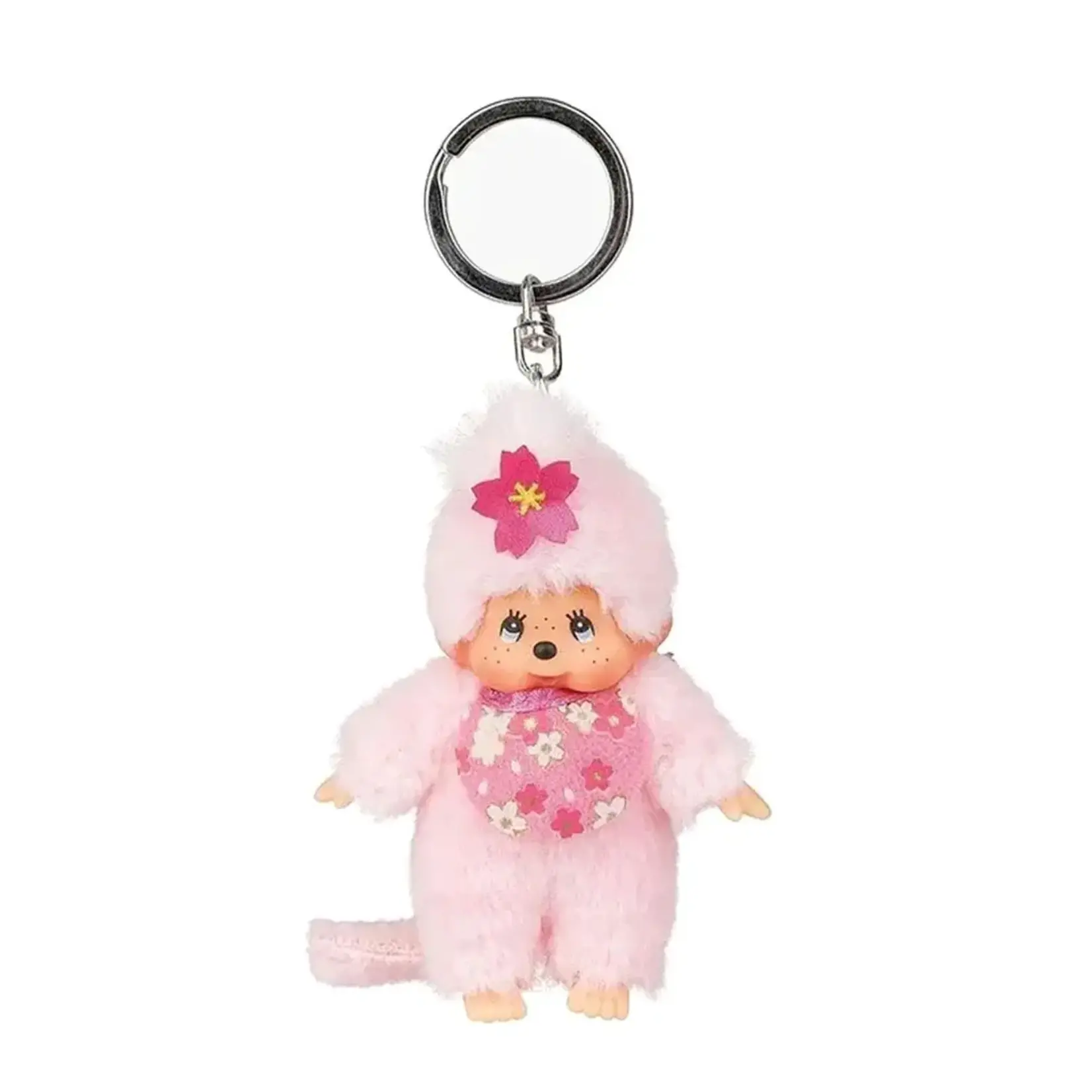 Sekiguchi Monchhichi Cherry Blossom 3.5" Plush Charm Keychain
