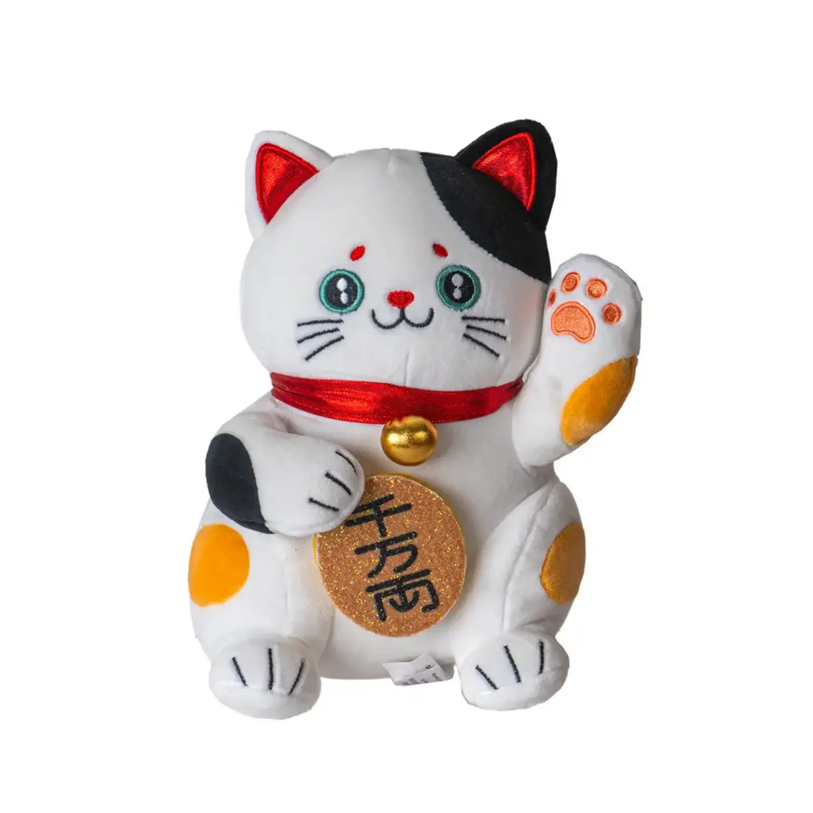Plush - 8"H Maneki Neko Lucky Cat Squishable Calico