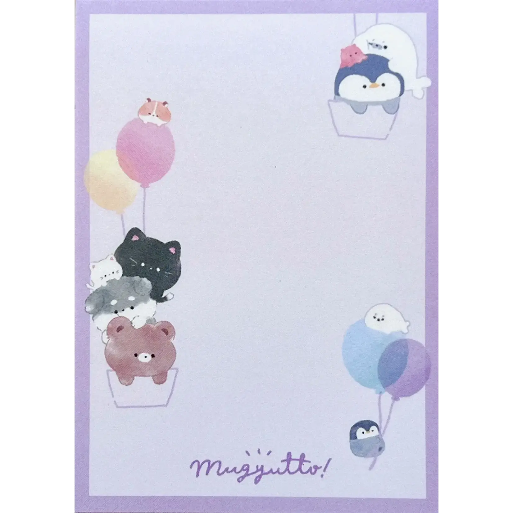 Q-Lia Penguin and Seal Mugyutto Mini Notepads - 80079