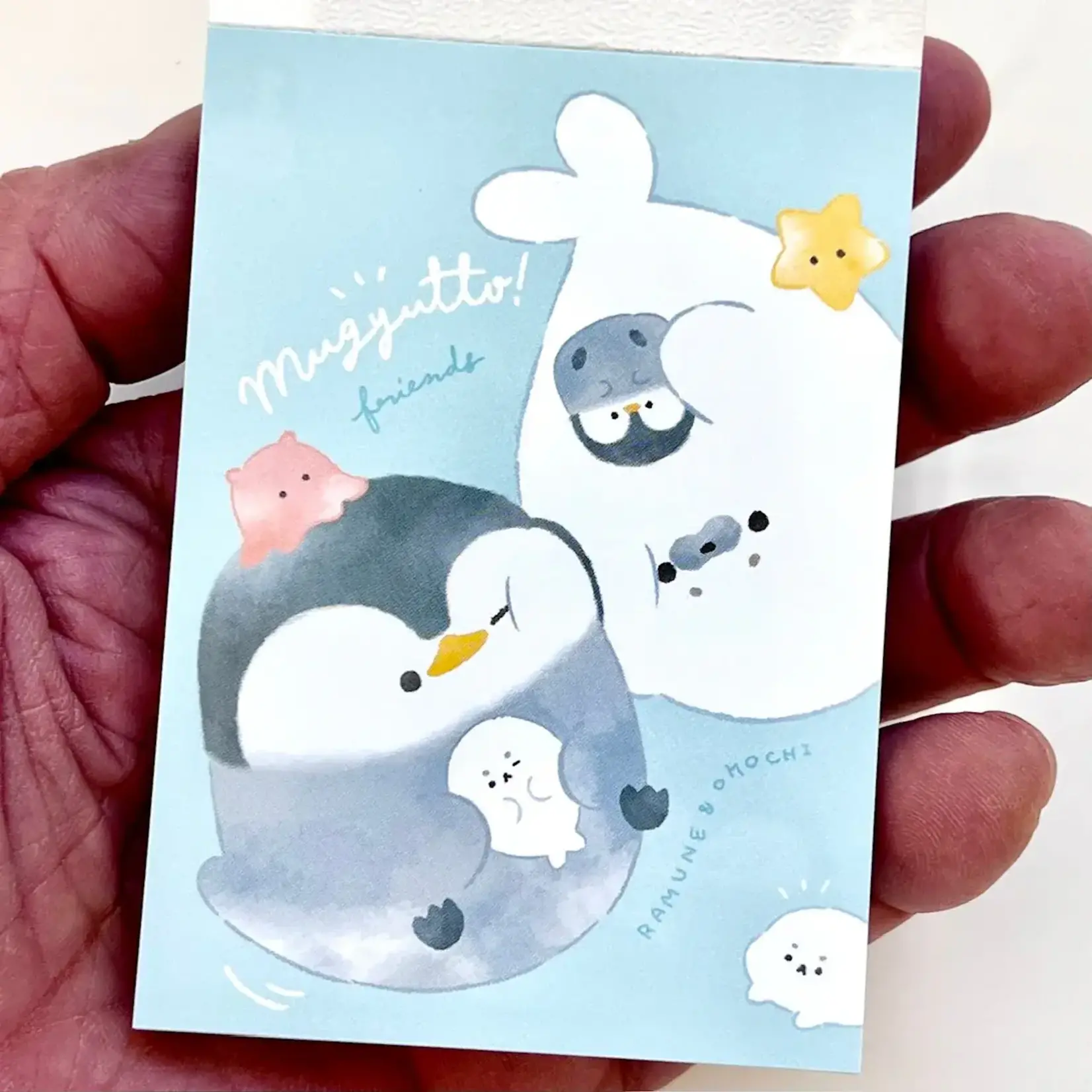 Q-Lia Penguin and Seal Mugyutto Mini Notepads - 80079