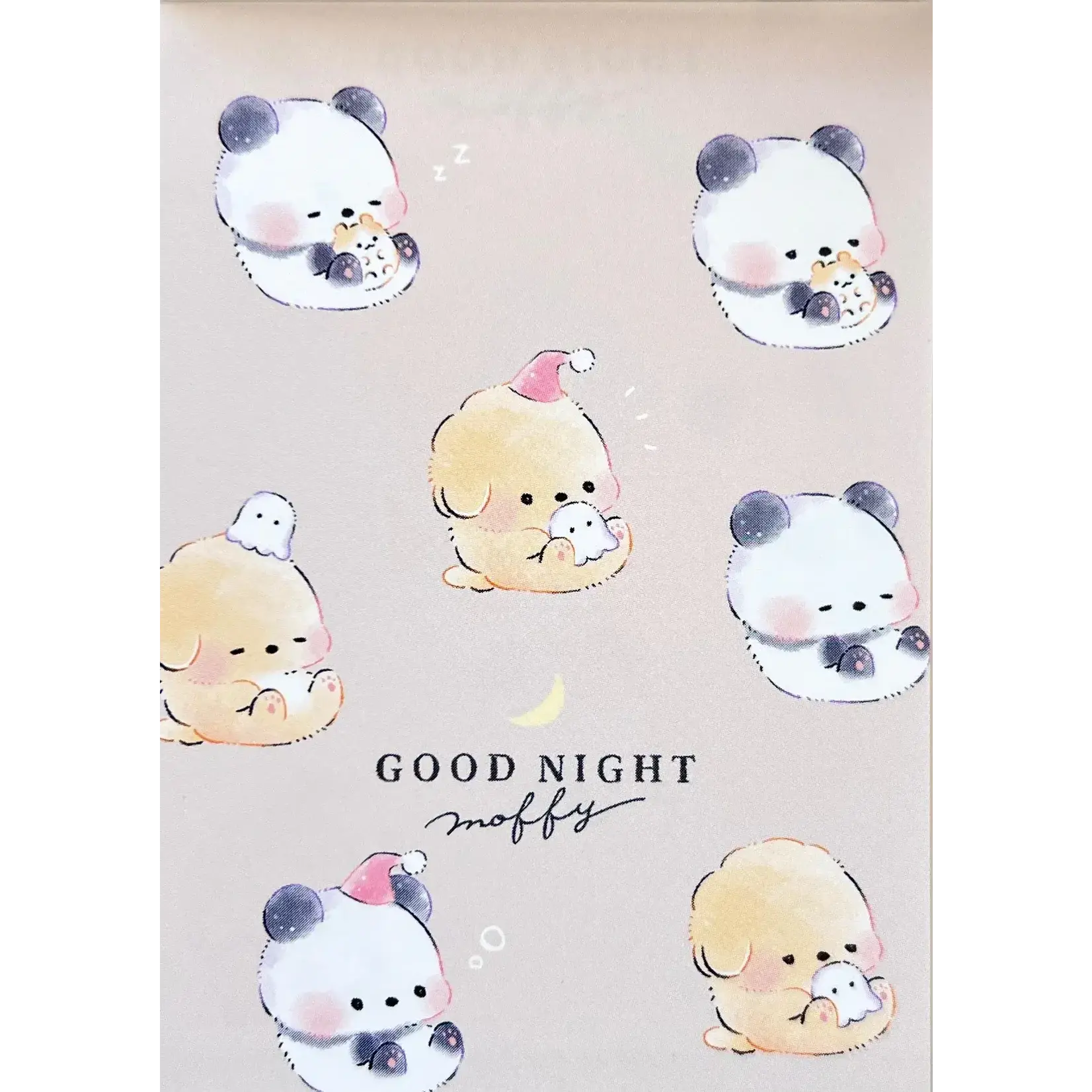 Kamio Panda Dog Good Night Mini Notepads - 211702