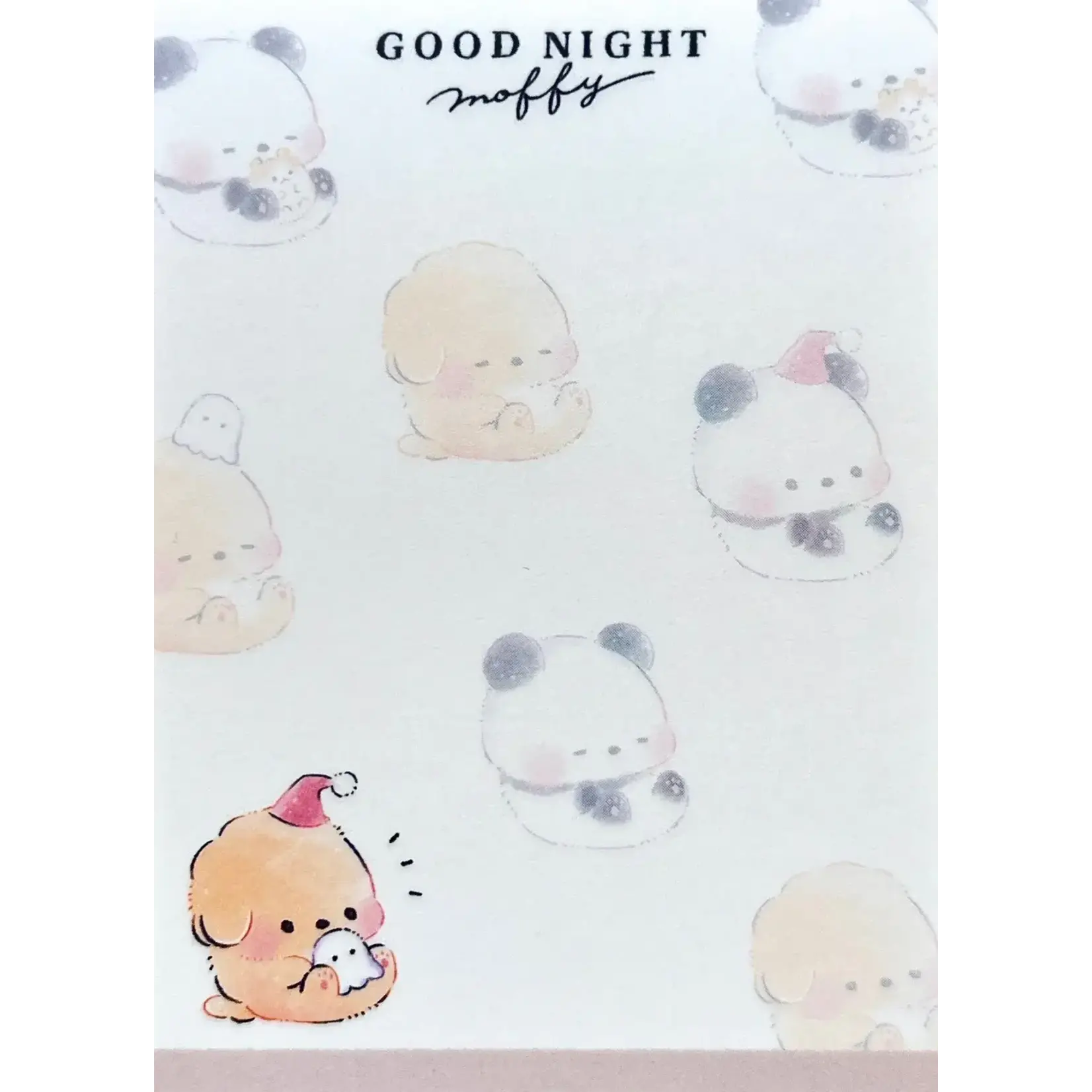 Kamio Panda Dog Good Night Mini Notepads - 211702