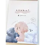 Kamio Poodle Puppy Hug Mini Notepads - 217419