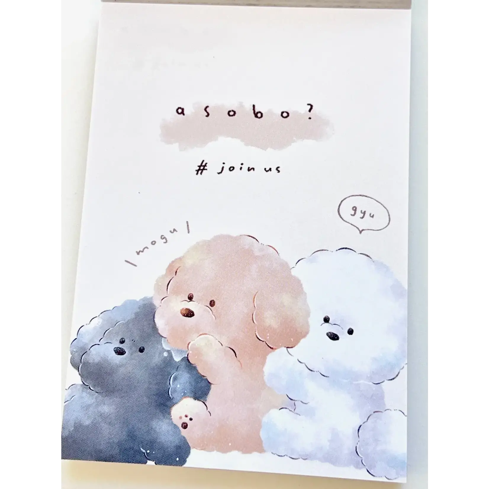 Kamio Poodle Puppy Hug Mini Notepads - 217419