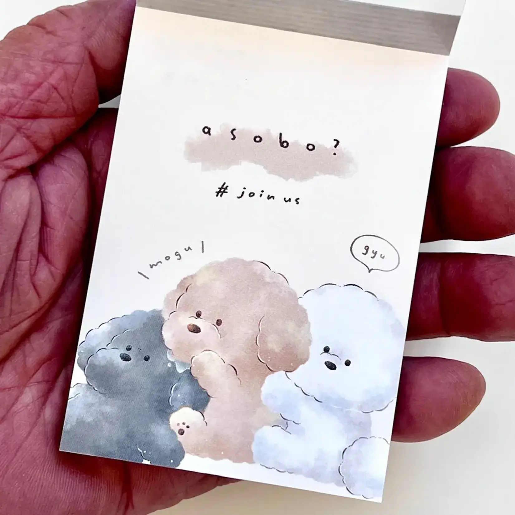 Kamio Poodle Puppy Hug Mini Notepads - 217419