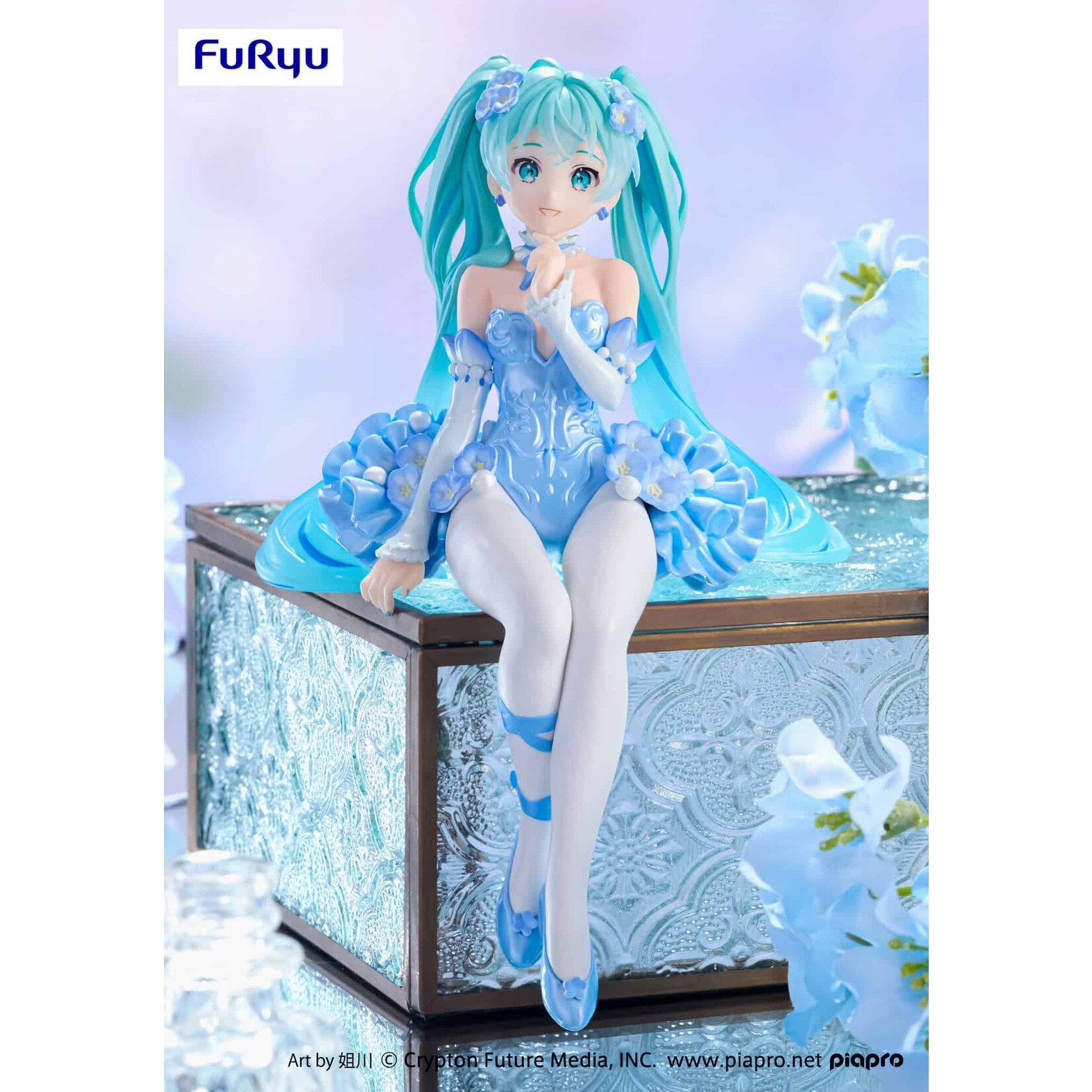 FuRyu Hatsune Miku Noodle Stopper Figure (Flower Fairy Nemophila Pail Blue) AMU-SHP2270-CI
