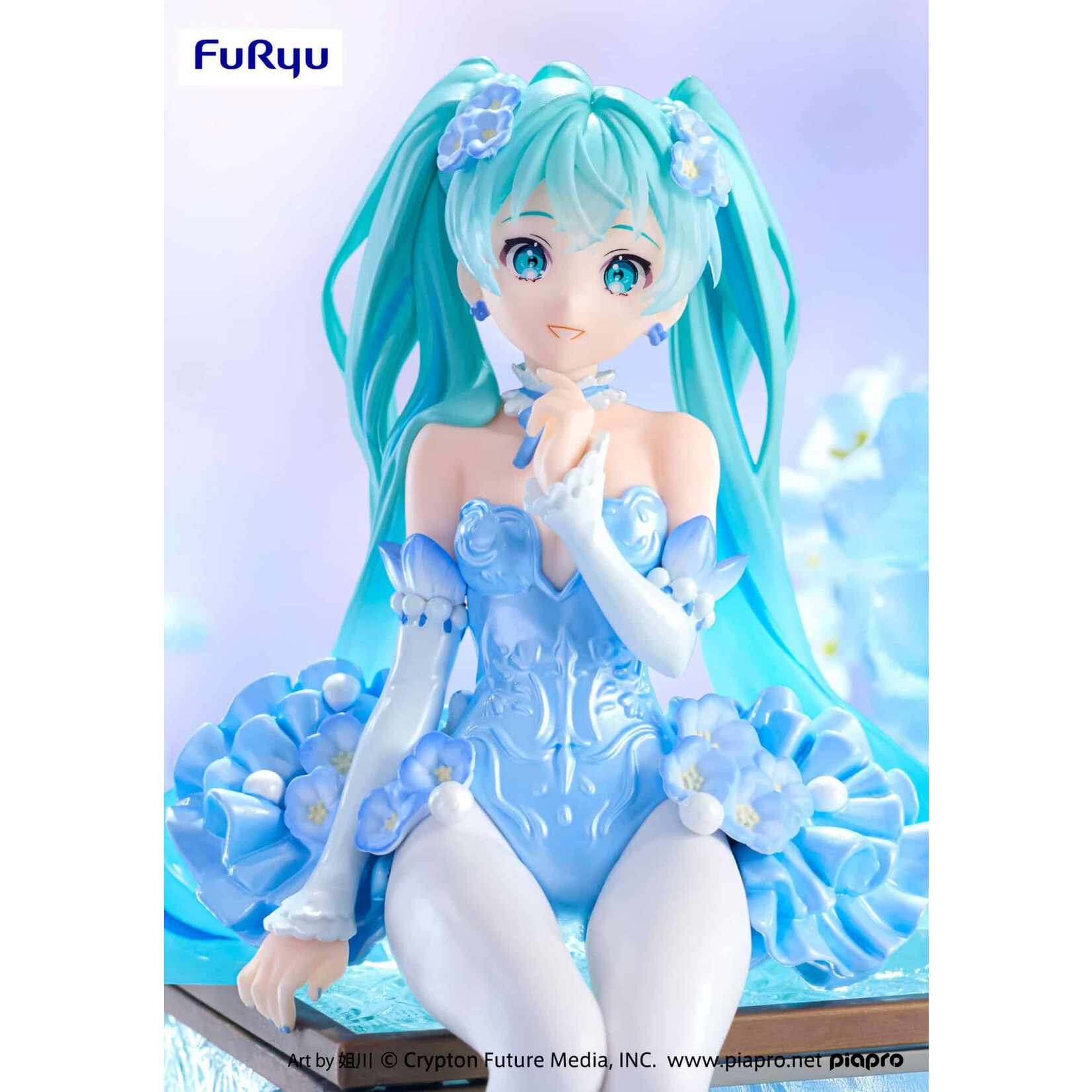 FuRyu Hatsune Miku Noodle Stopper Figure (Flower Fairy Nemophila Pail Blue) AMU-SHP2270-CI
