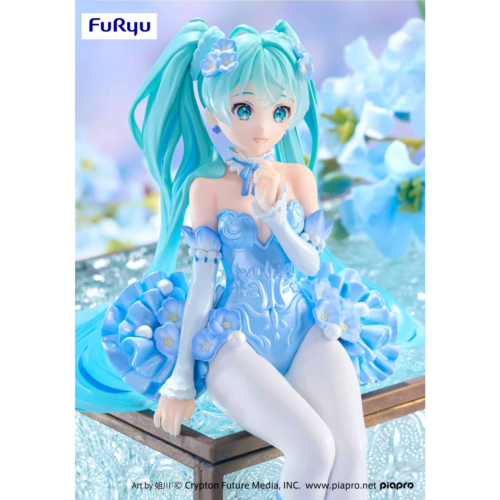 FuRyu Hatsune Miku Noodle Stopper Figure (Flower Fairy Nemophila Pail Blue) AMU-SHP2270-CI