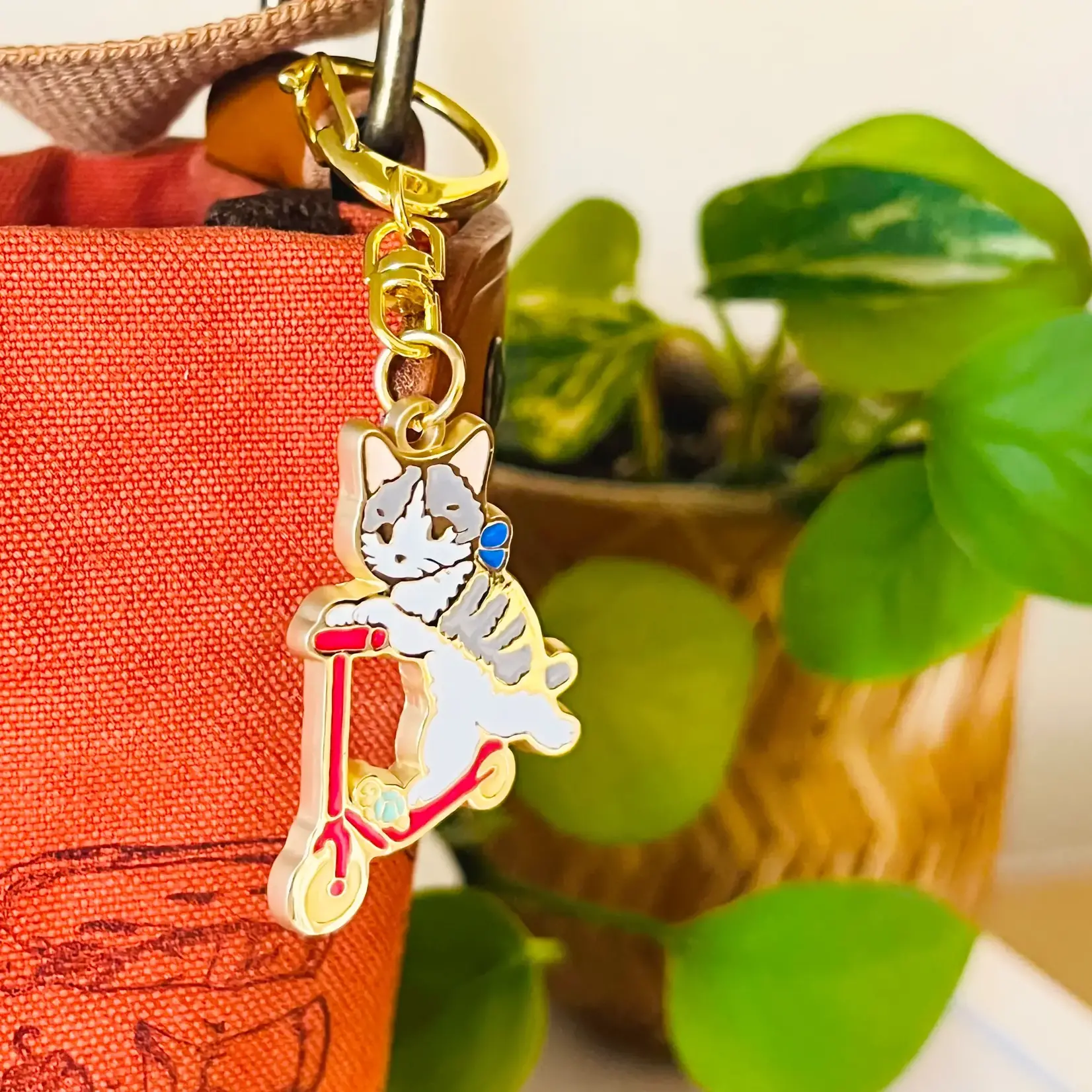Pottering Cat Pottering Cat Keyring - Kick Scooter