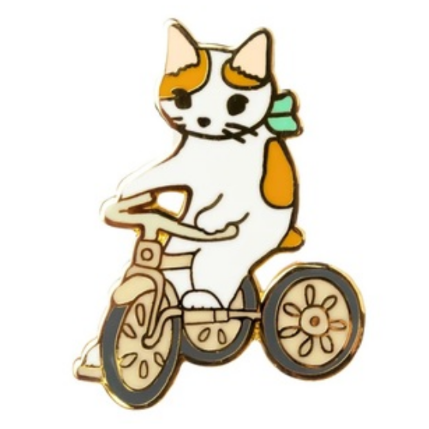 Pottering Cat Pottering Cat Enamel Pin Badge - Tricycle