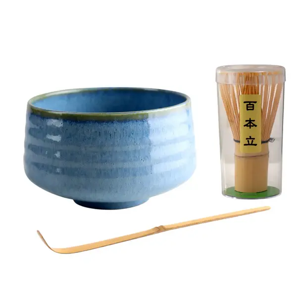 Matcha Wan Matcha-wan Set w/whisk & scoop - Nature Blue - MCS47-NBL - Matcha Time ...