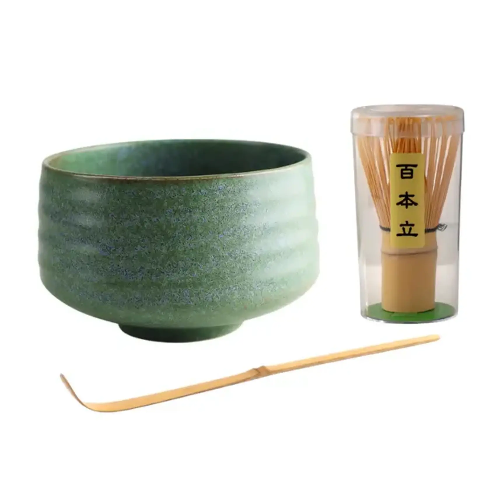 Matcha-wan Set w/whisk & scoop - Nature Green - MCS47-NG