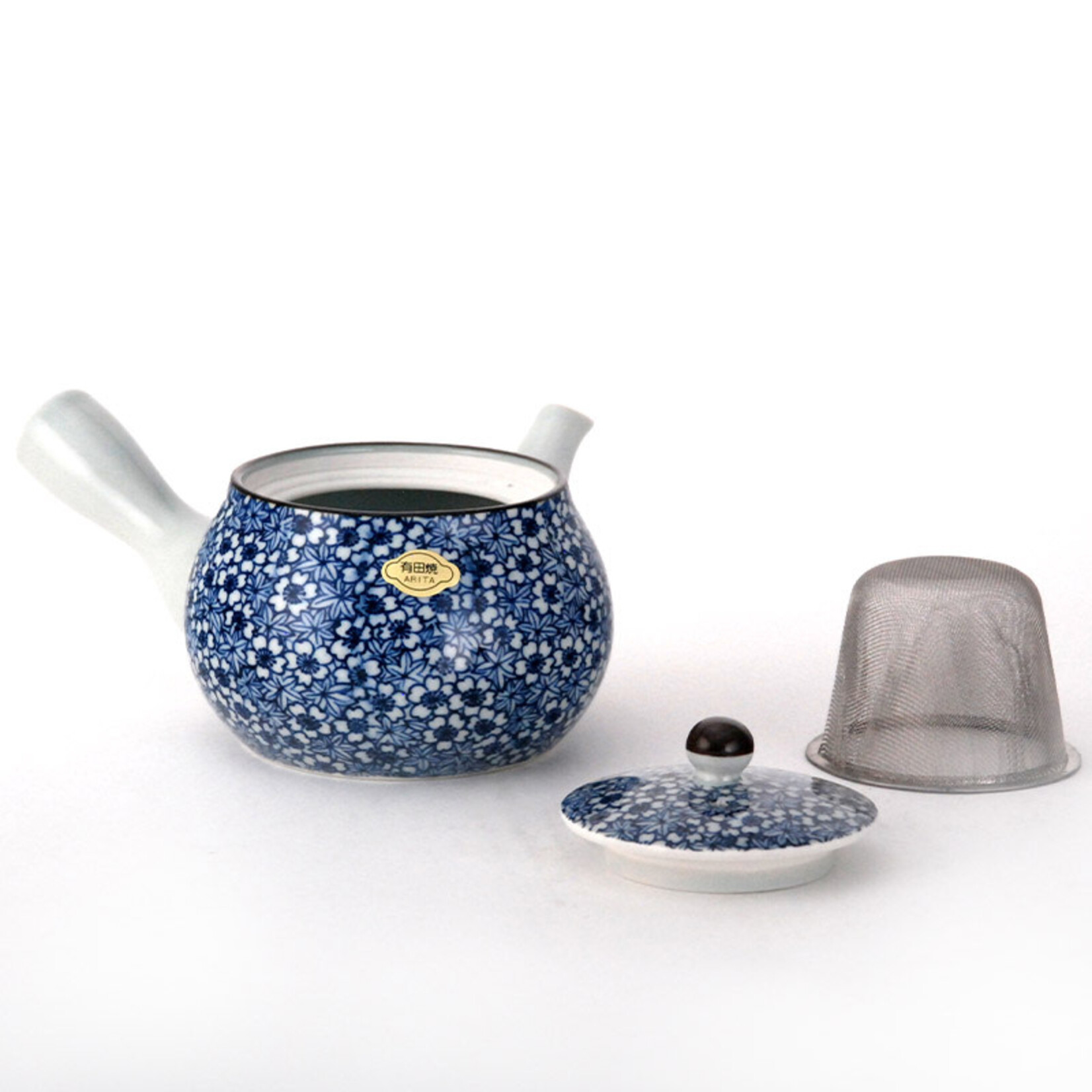 Teapot - Arita Teapot with Stainless Steel Mesh Strainer 14oz - SN6-SM