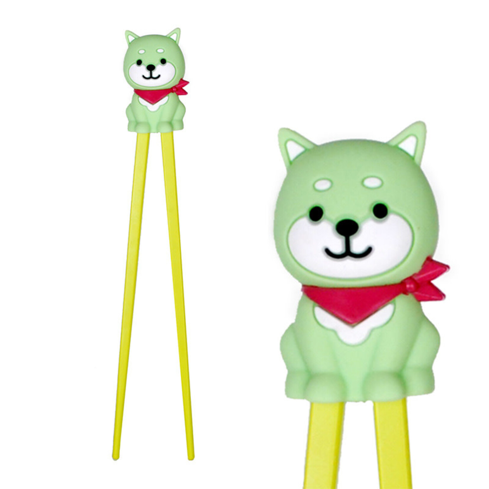 Chopsticks for Kids - With Helper - Shiba Green - EC23-G