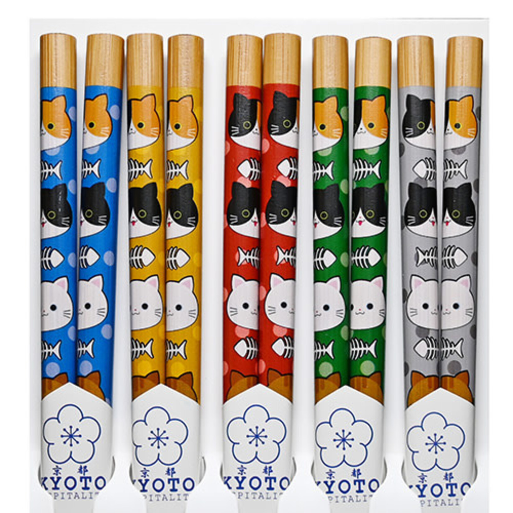Cats & Fish Bones Chopsticks Boxed Set - CH176