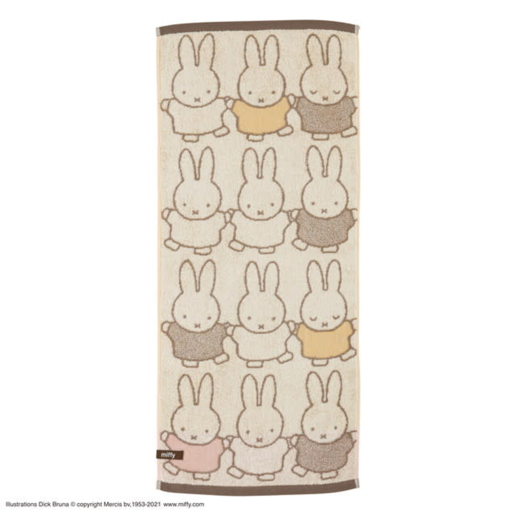Marushin Face Towel - Miffy Holding Hands - 34x80cm 5805020200