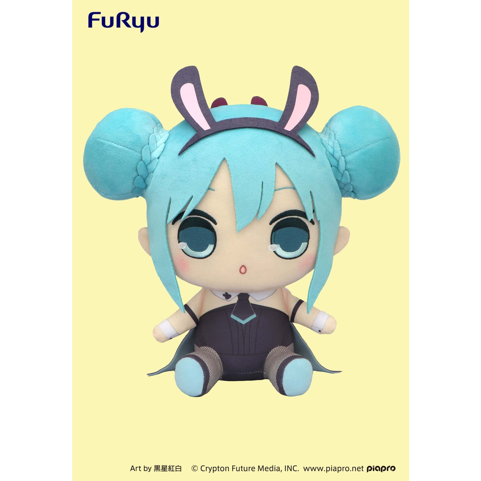 FuRyu Hatsune Miku KYURUMARU 9.8" Plush Toy (Black Rabbit ver.) AMU-SHP2310-CI