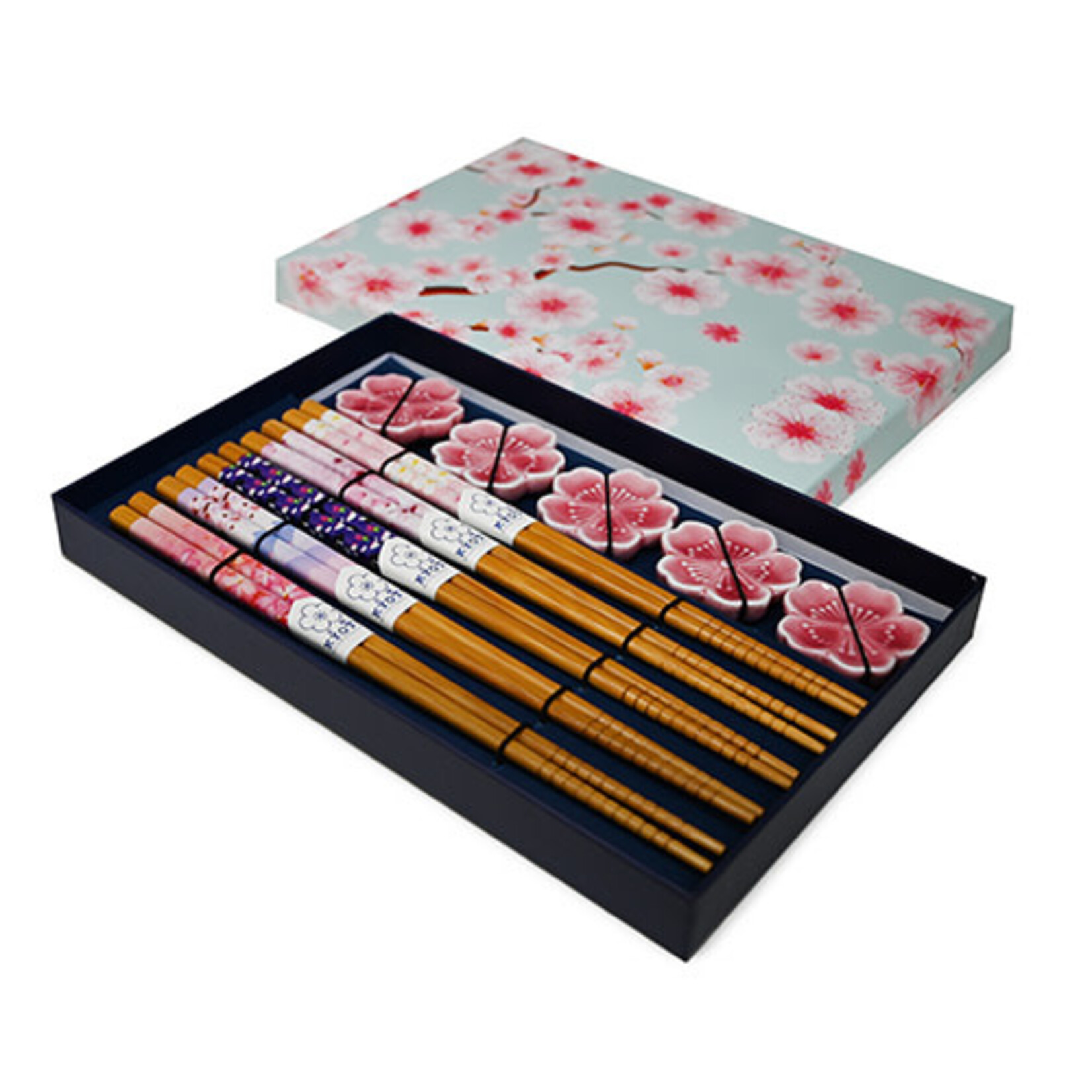 Chopsticks Set w/Rest - Sakura Patterns - CH801