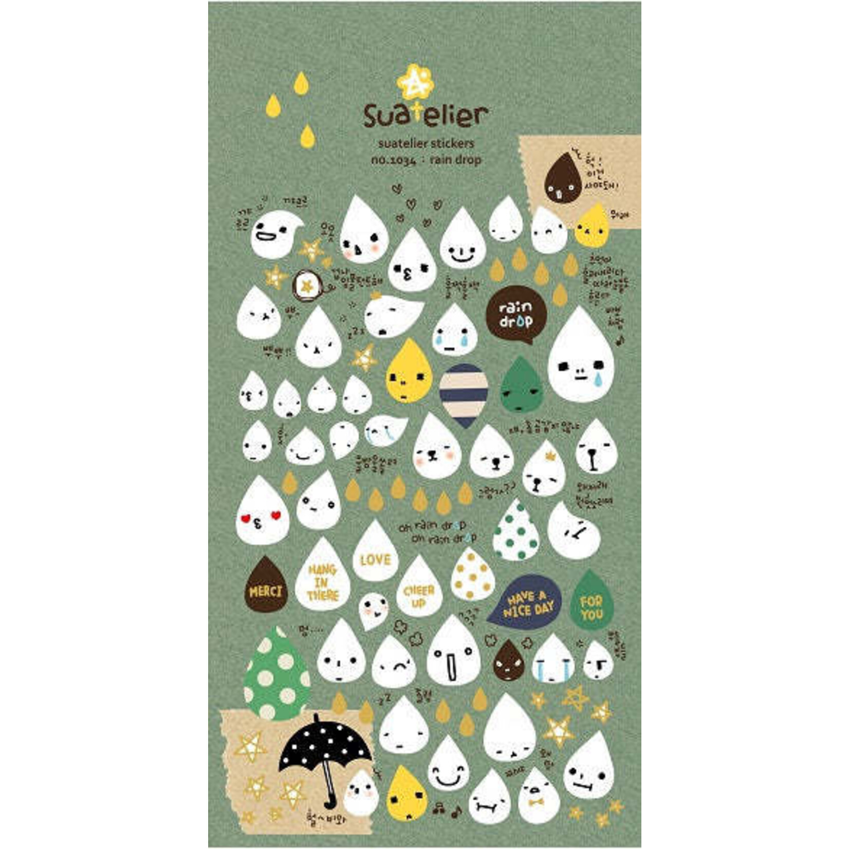 Suatelier Rain Drop Stickers - 01034