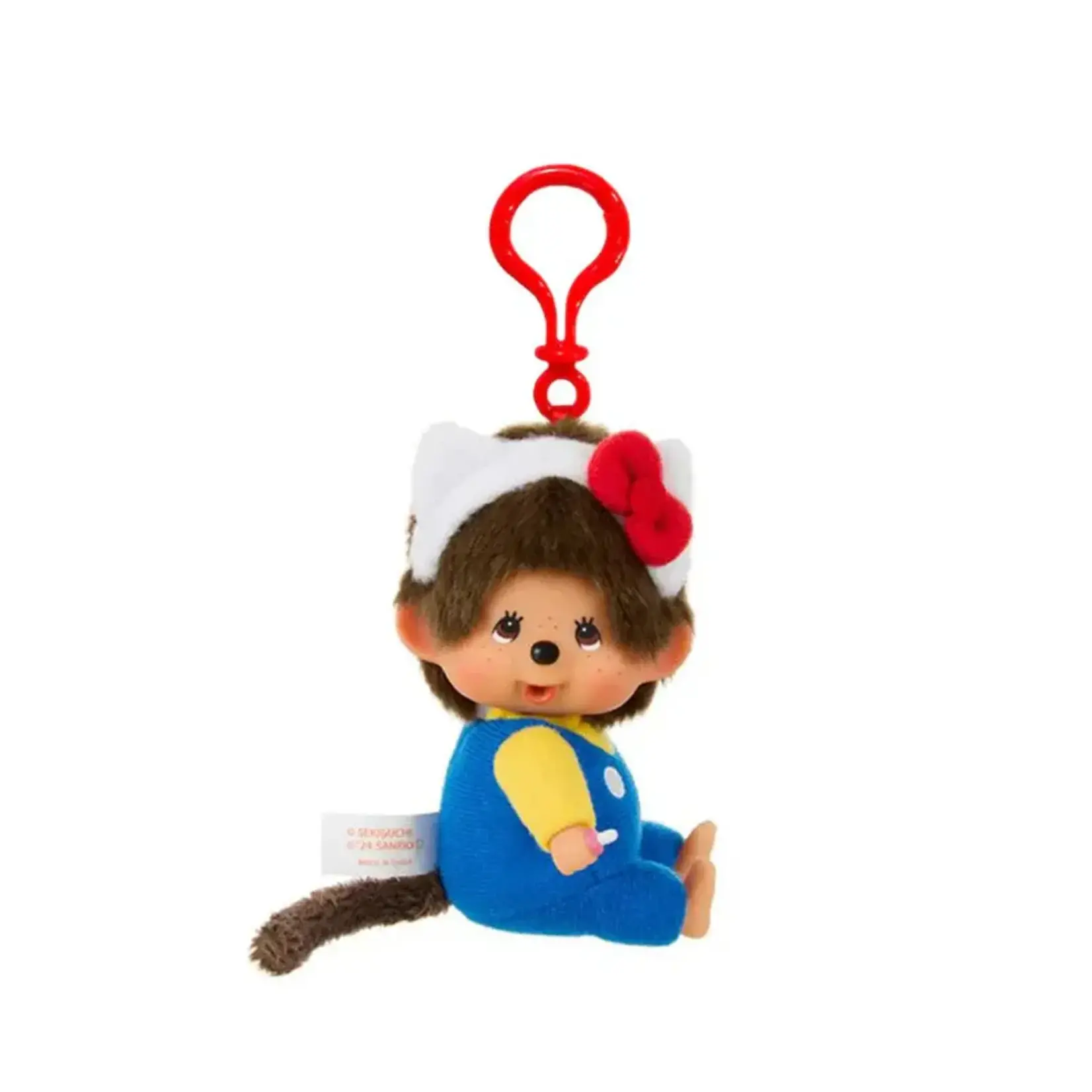 Sekiguchi Monchhichi x Hello Kitty Big Head 4.7" Plush Keychain 205134