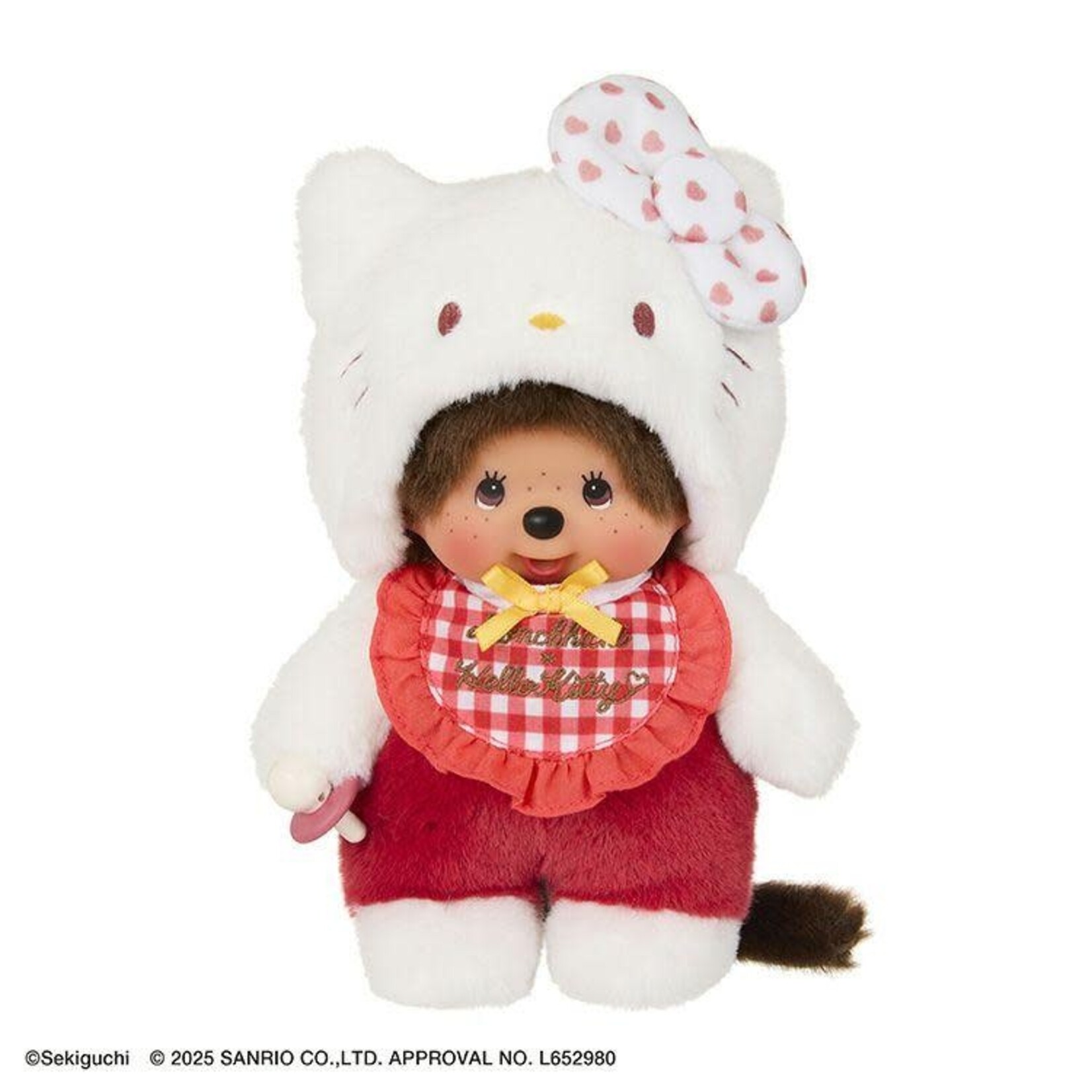 Sekiguchi Monchhichi x Hello Kitty Gingham Checker 7.87" Plush Toy 205882