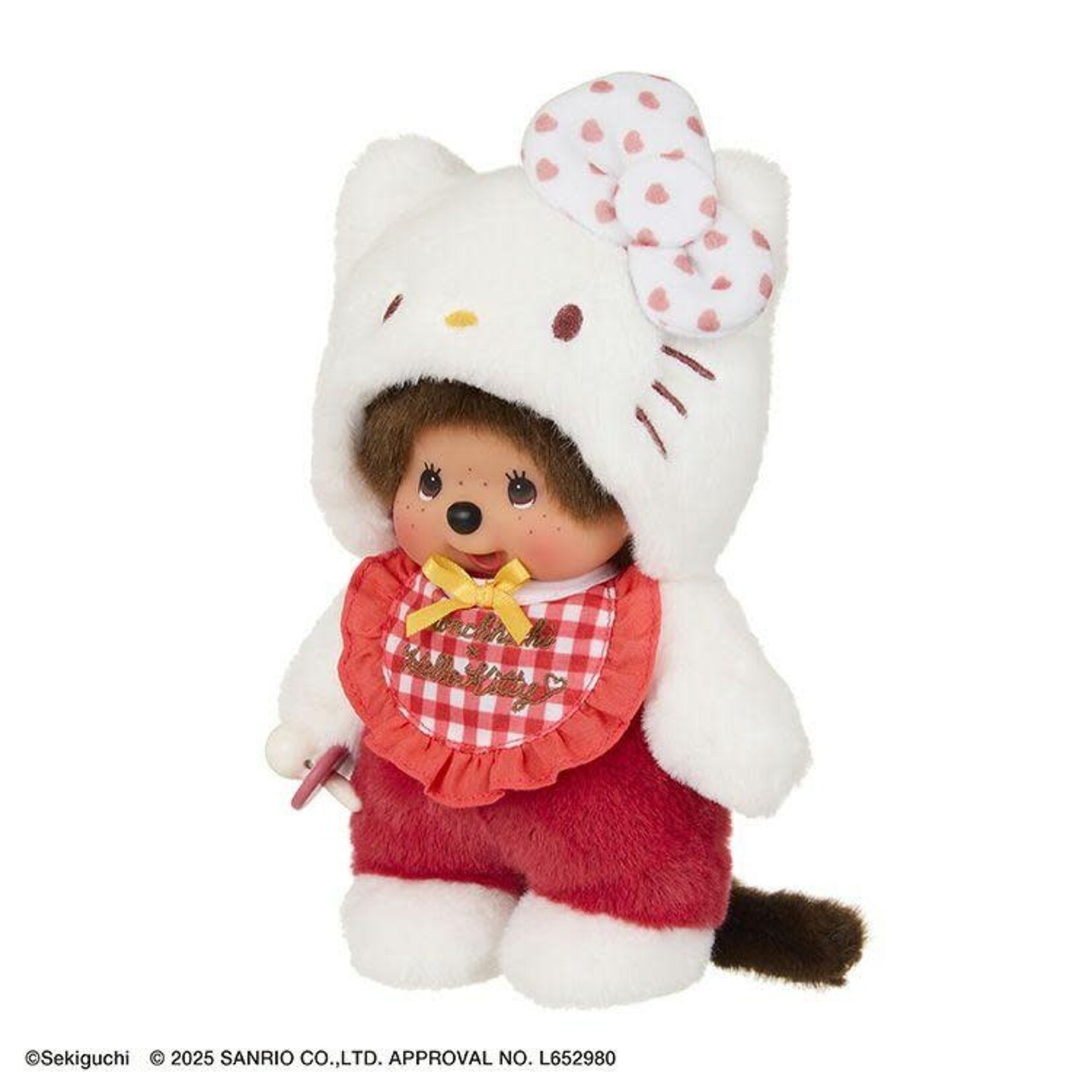 Sekiguchi Monchhichi x Hello Kitty Gingham Checker 7.87" Plush Toy 205882