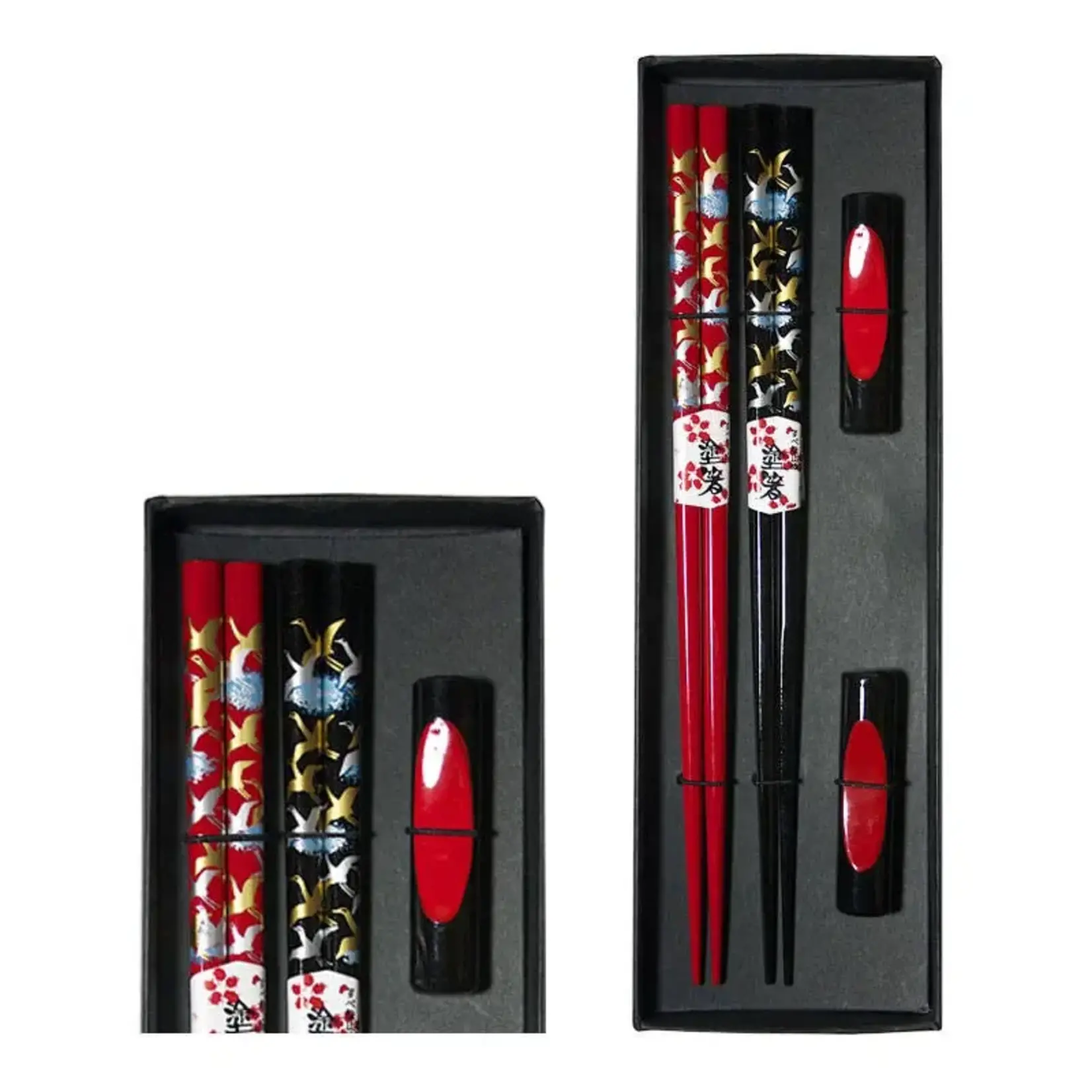 Chopsticks Set w/ Rests - Cranes - B907B