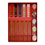 Chopsticks Set w/Rest - Sakura Patterns - CH804