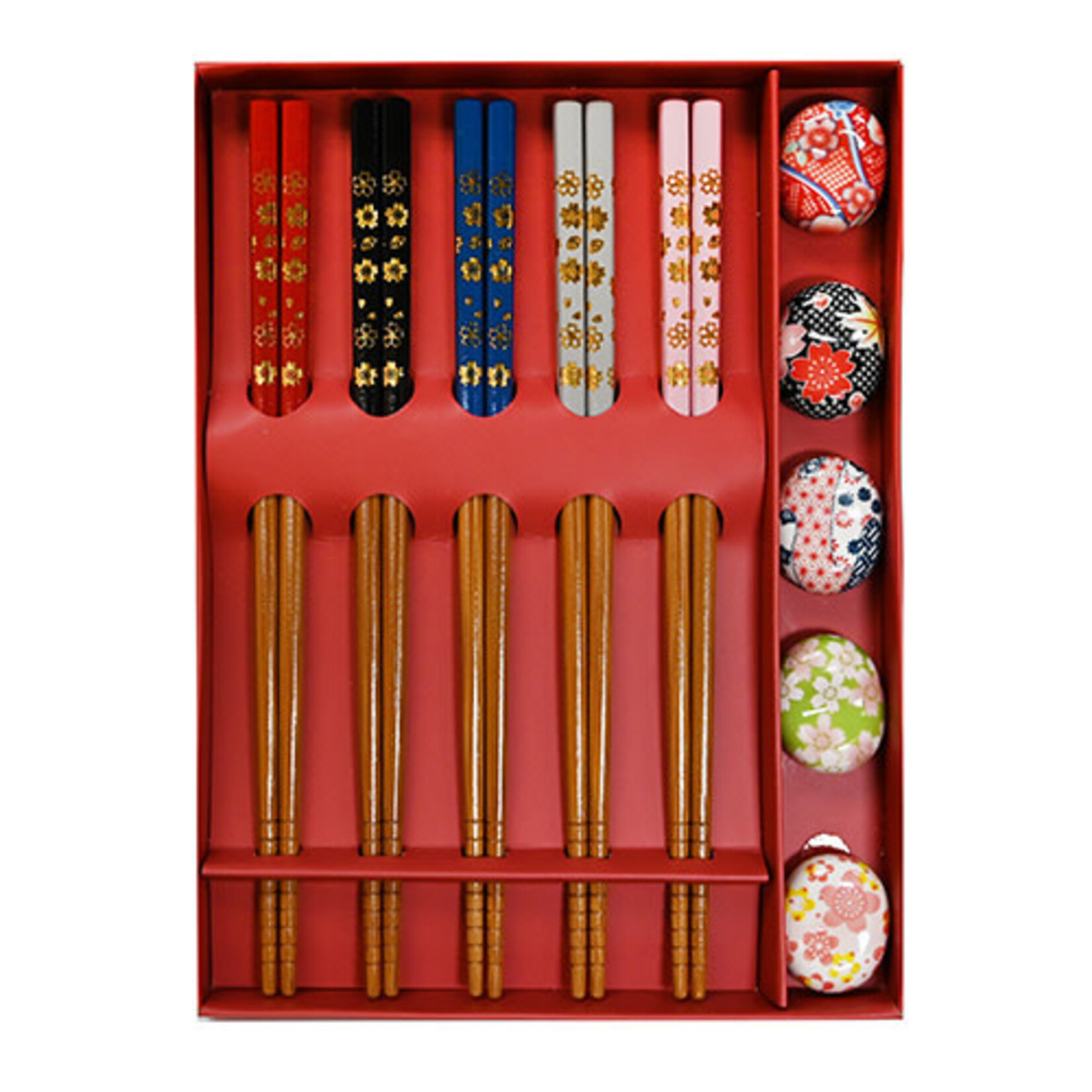 Chopsticks Set w/Rest - Sakura Patterns - CH804