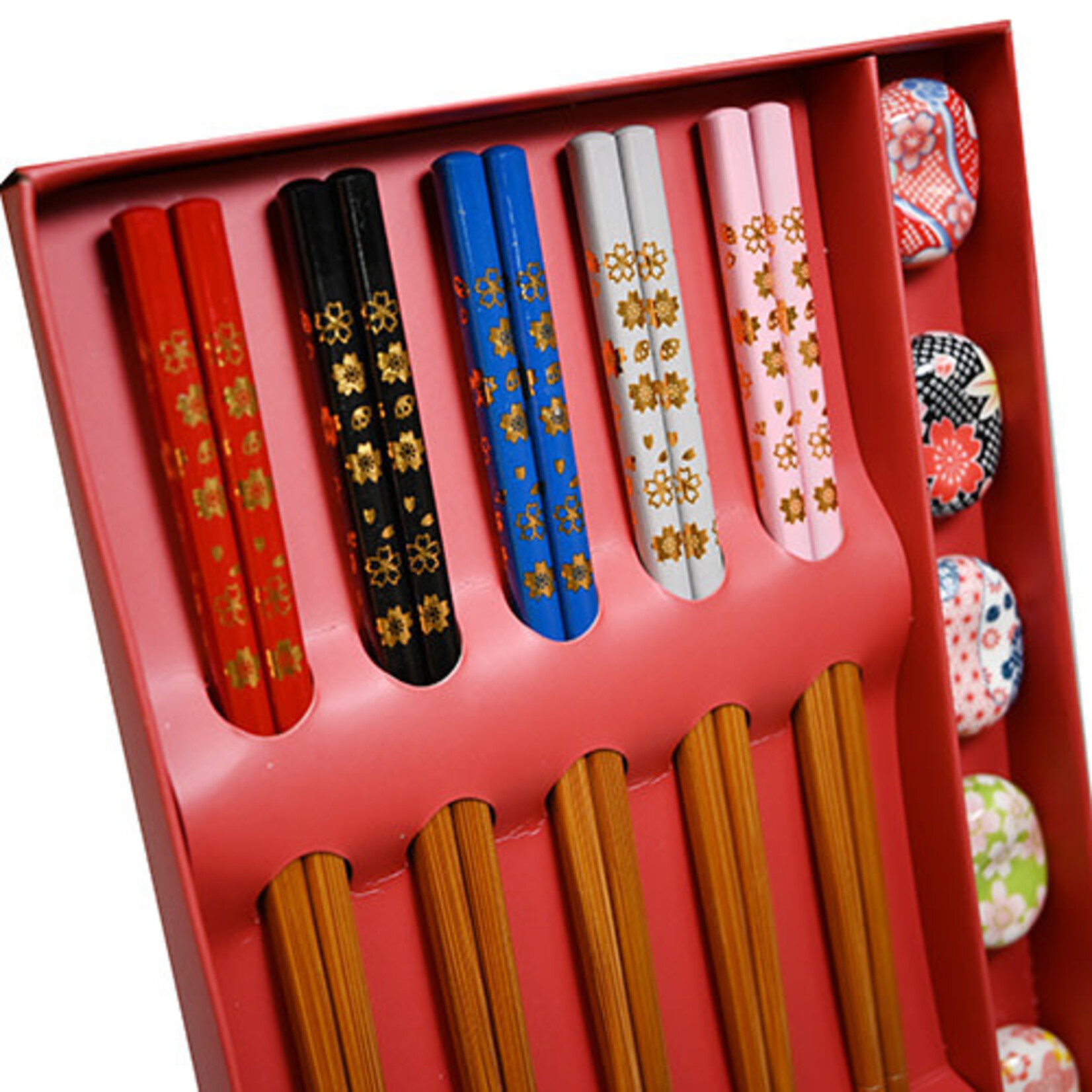 Chopsticks Set w/Rest - Sakura Patterns - CH804