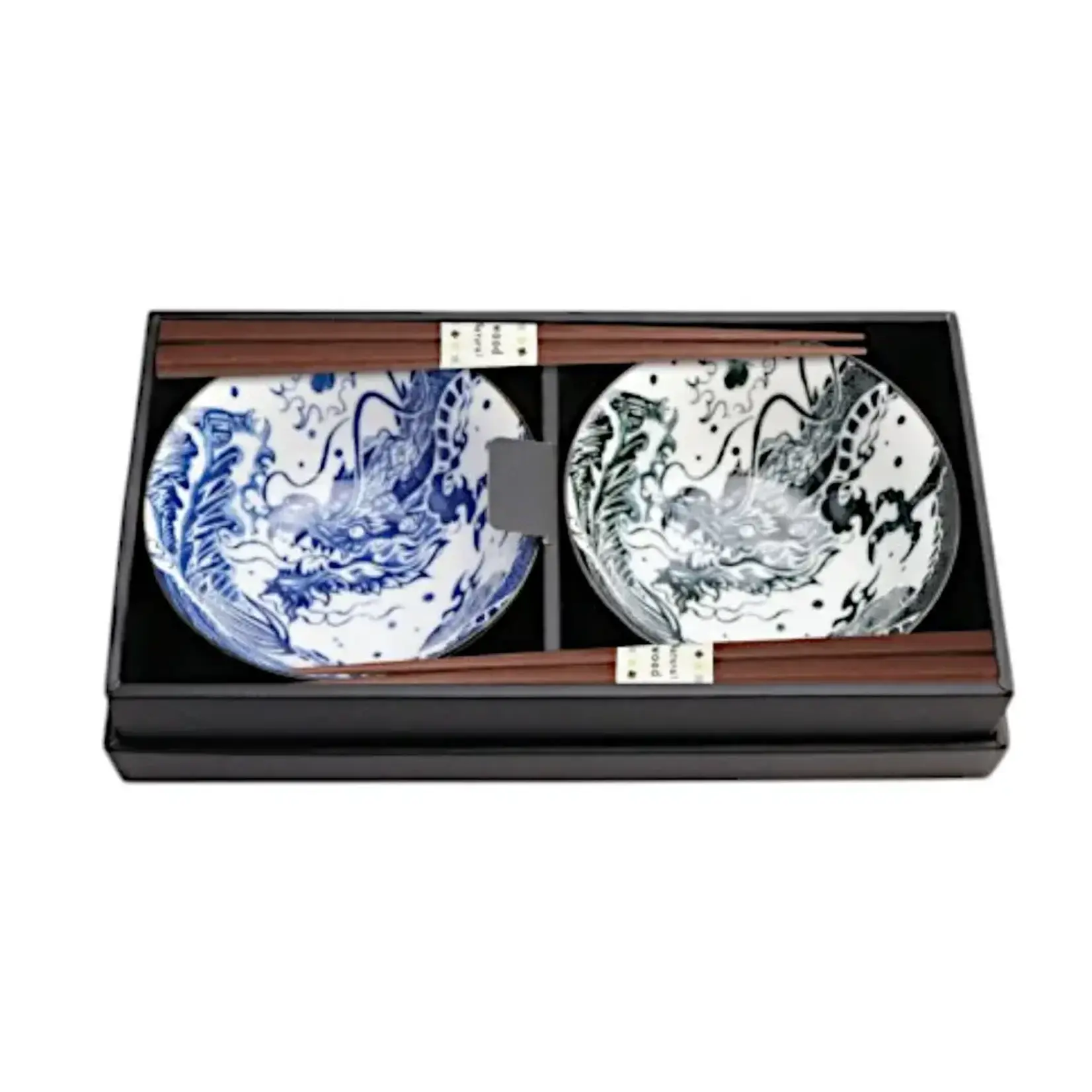 2:2pc Rice Bowl / Chopsticks Set - Dragons BGS2-DGN