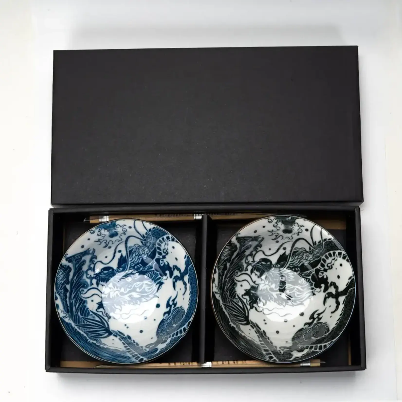 2:2pc Rice Bowl / Chopsticks Set - Dragons BGS2-DGN