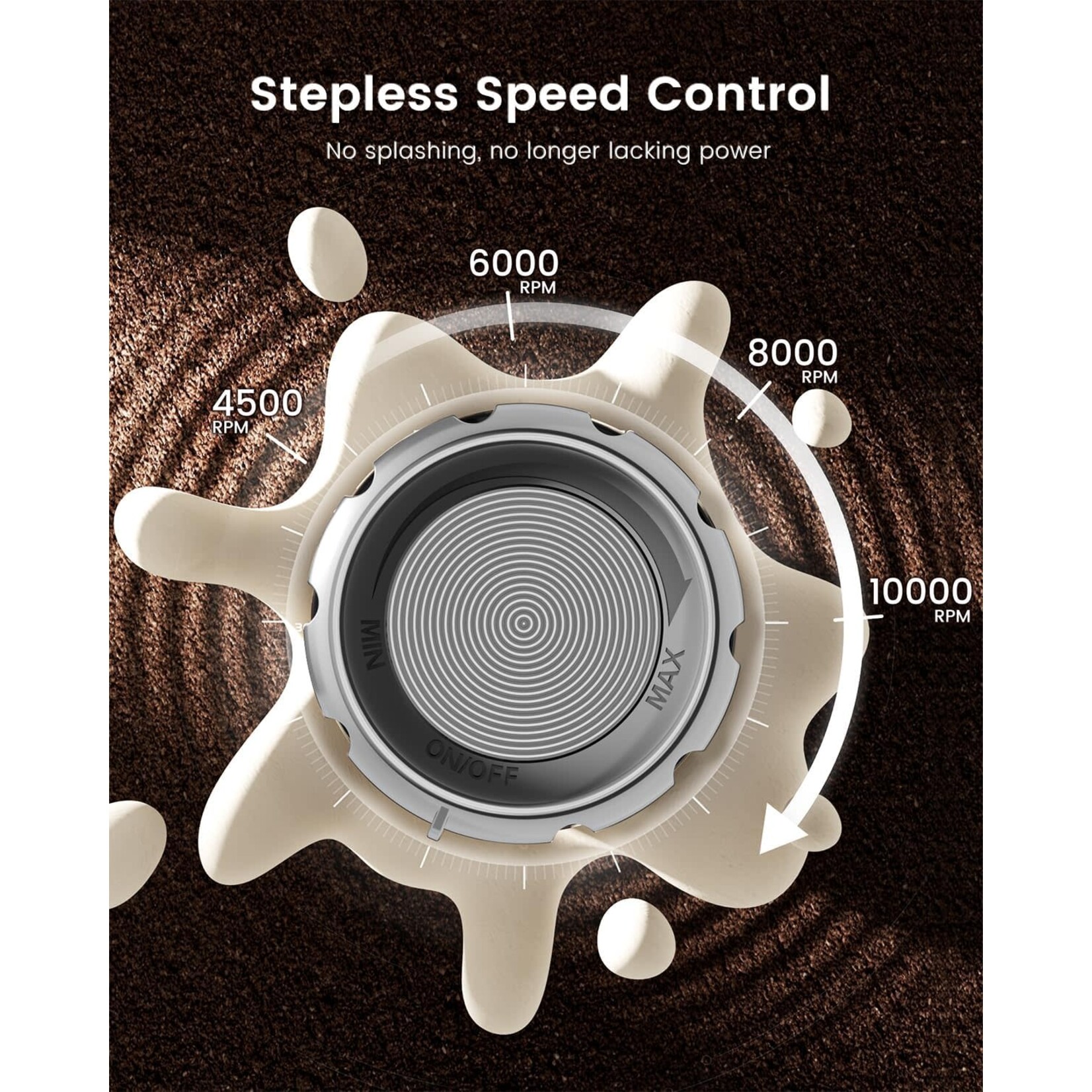 Maestri House LunaFro Variable Speed Hand Frother - Black MHMF03