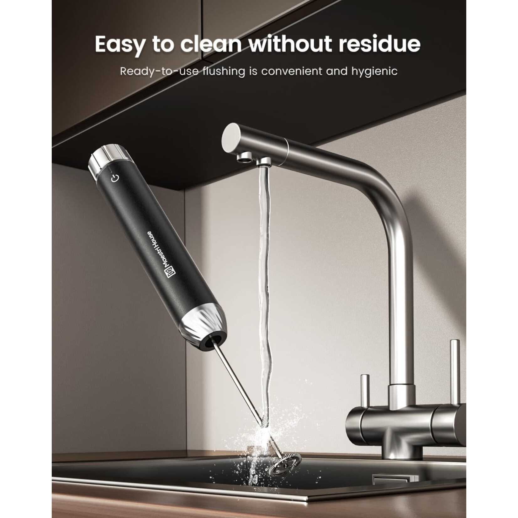 Maestri House LunaFro Variable Speed Hand Frother - Black MHMF03
