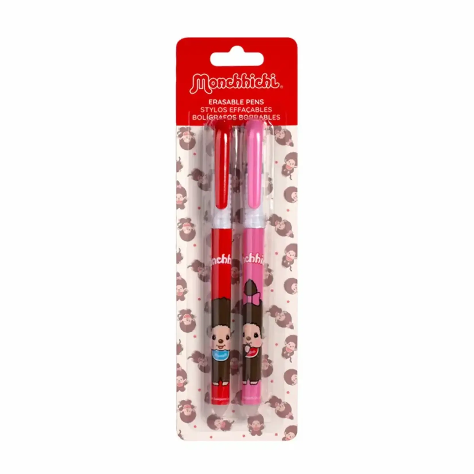 Sekiguchi Monchhichi Full Body Erasable Pens - Boy/Girl 2pk Set