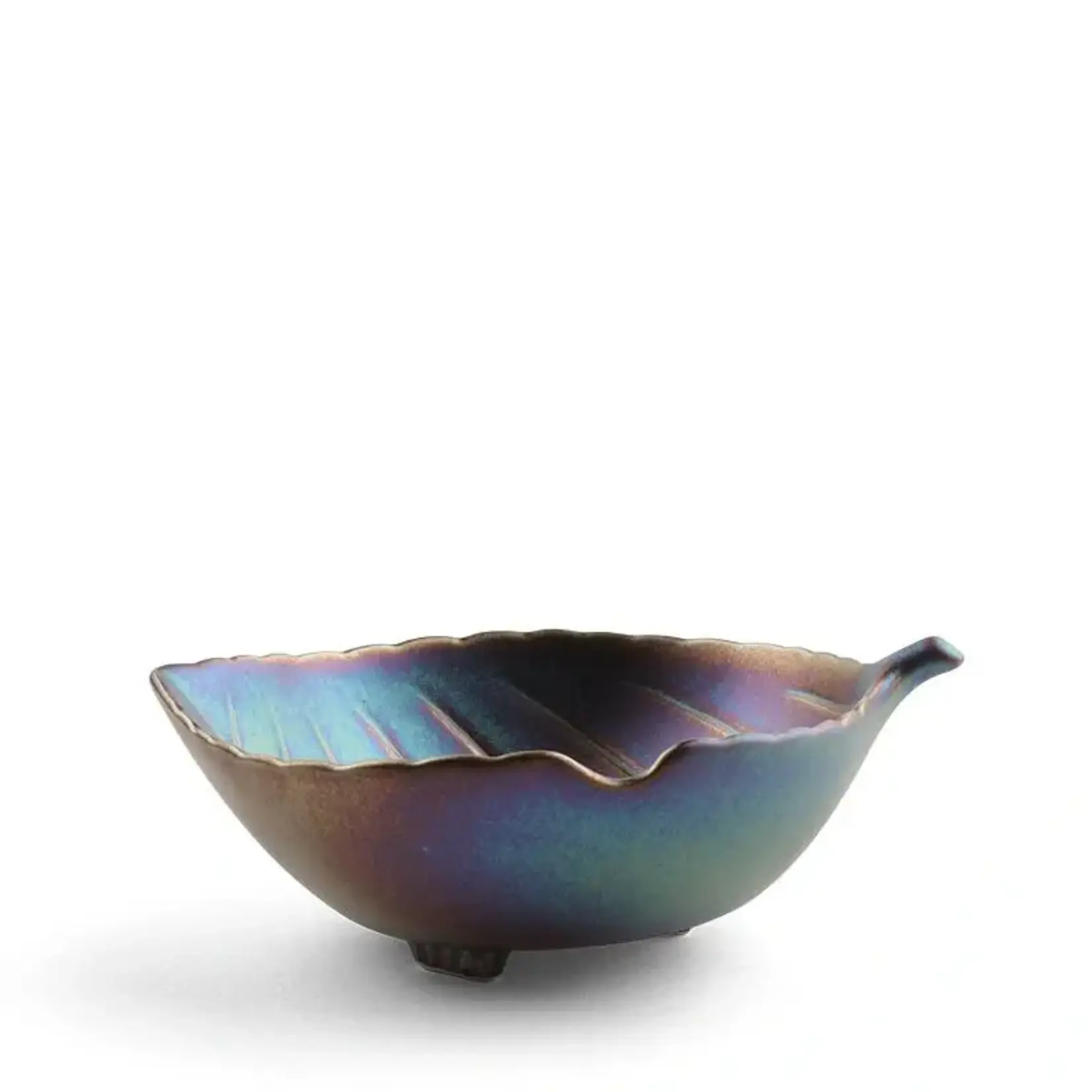Bowl - Leaf Rainbow Luster 4.75" - 150-553