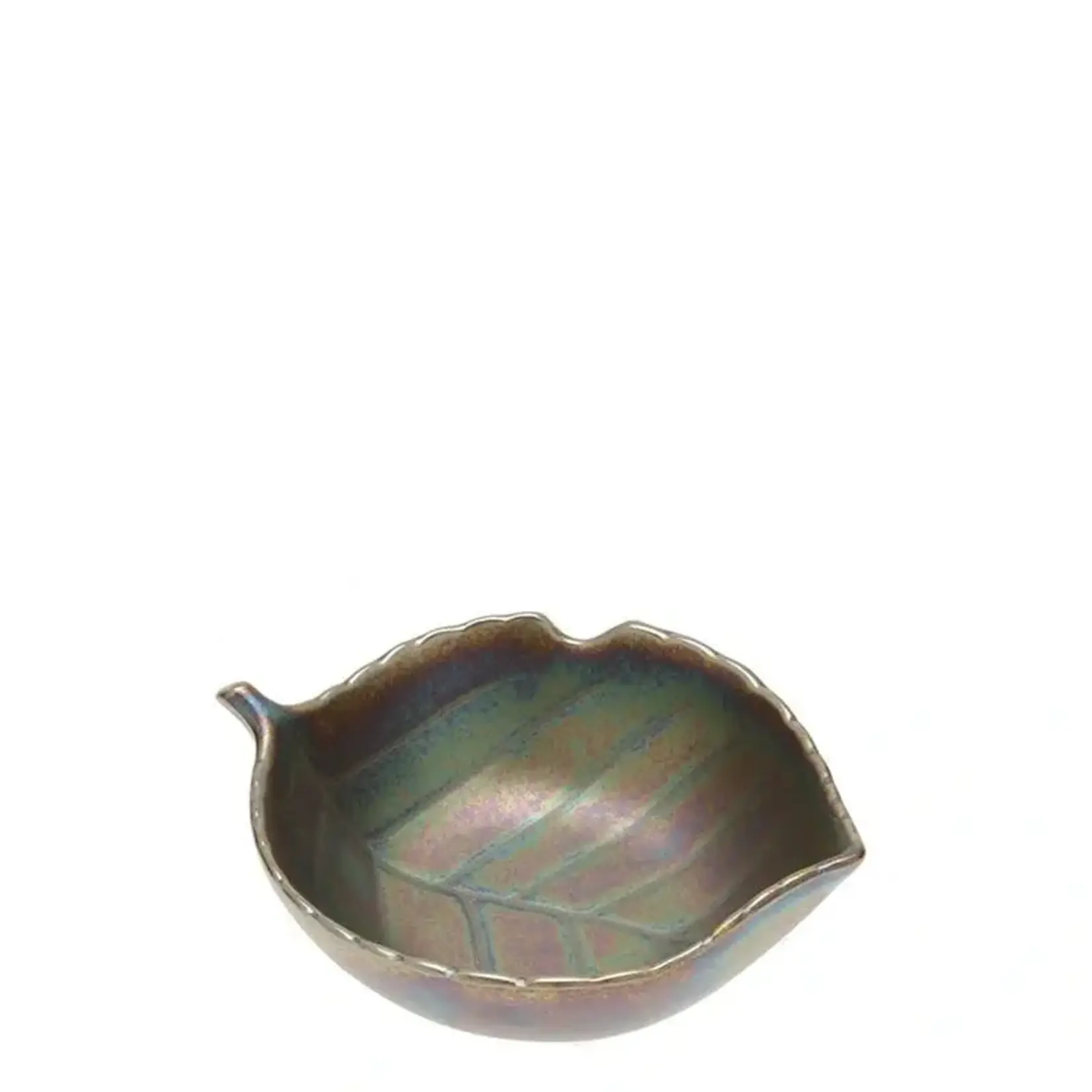Bowl - Leaf Rainbow Luster 4.75" - 150-553