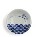 Bowl - Blue & White Cat Fishing 5.25" 150-306