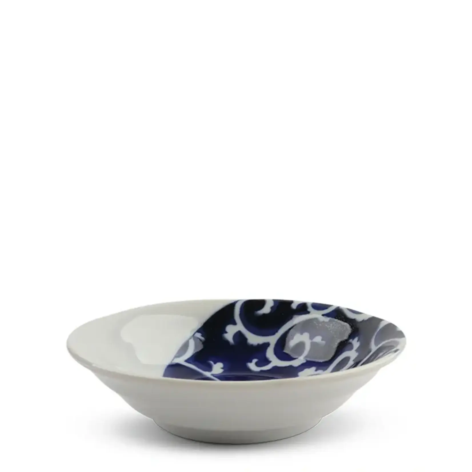 Bowl - Blue & White Cat Thief 5.25" 150-310