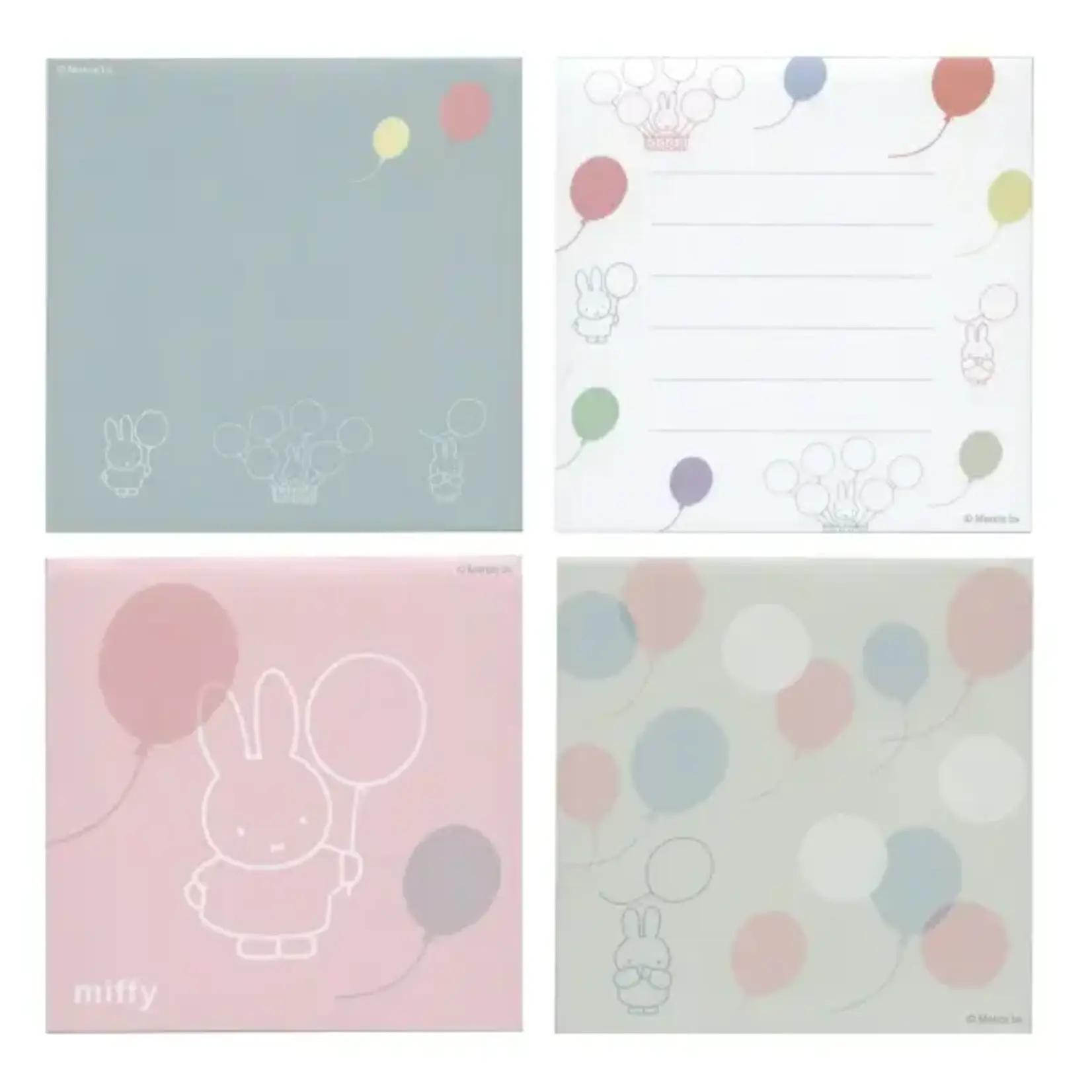 GreenFlash Mini Notepad - Miffy Square Memo Pad (Balloon) BM-385