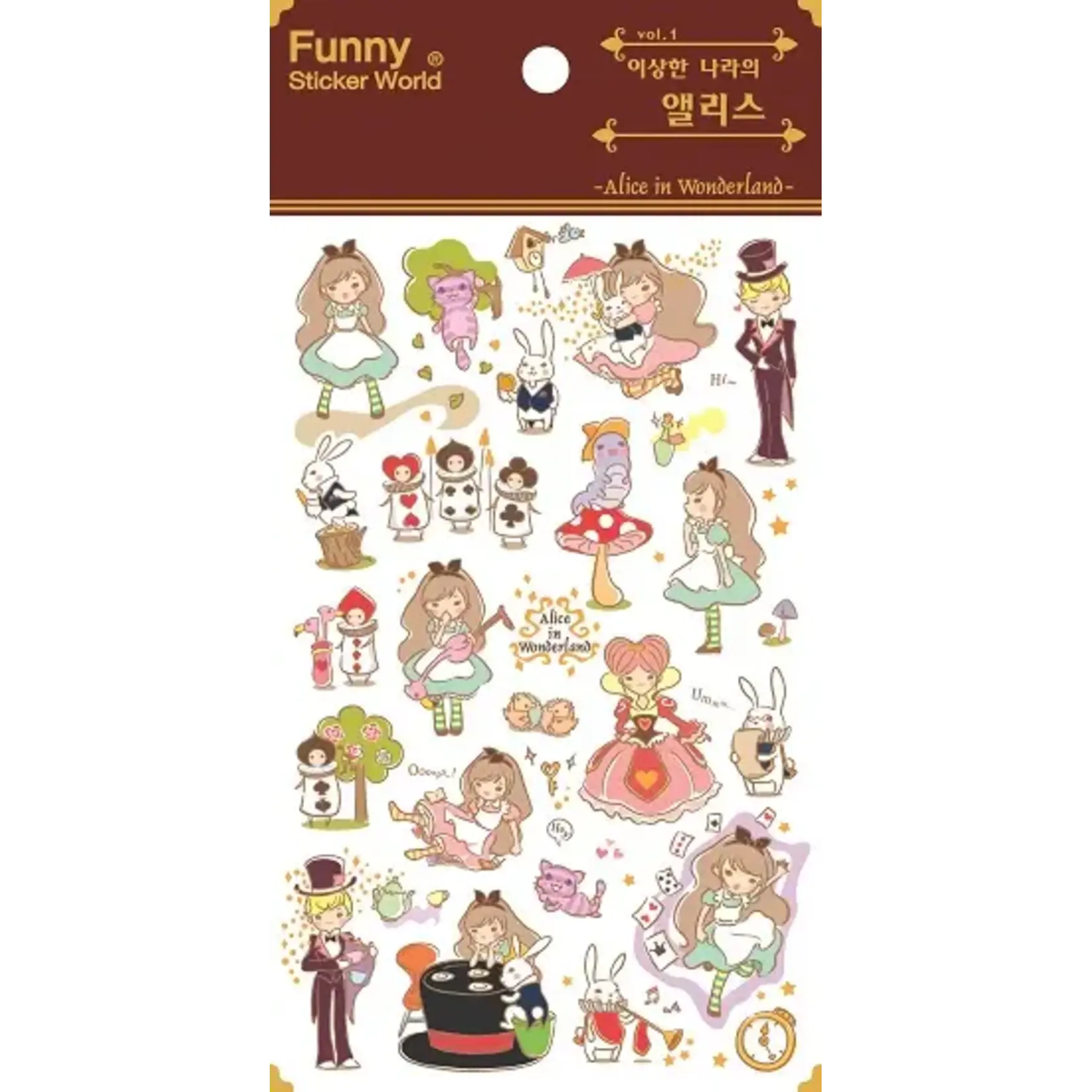 Alice in Wonderland PVC Stickers - 31465