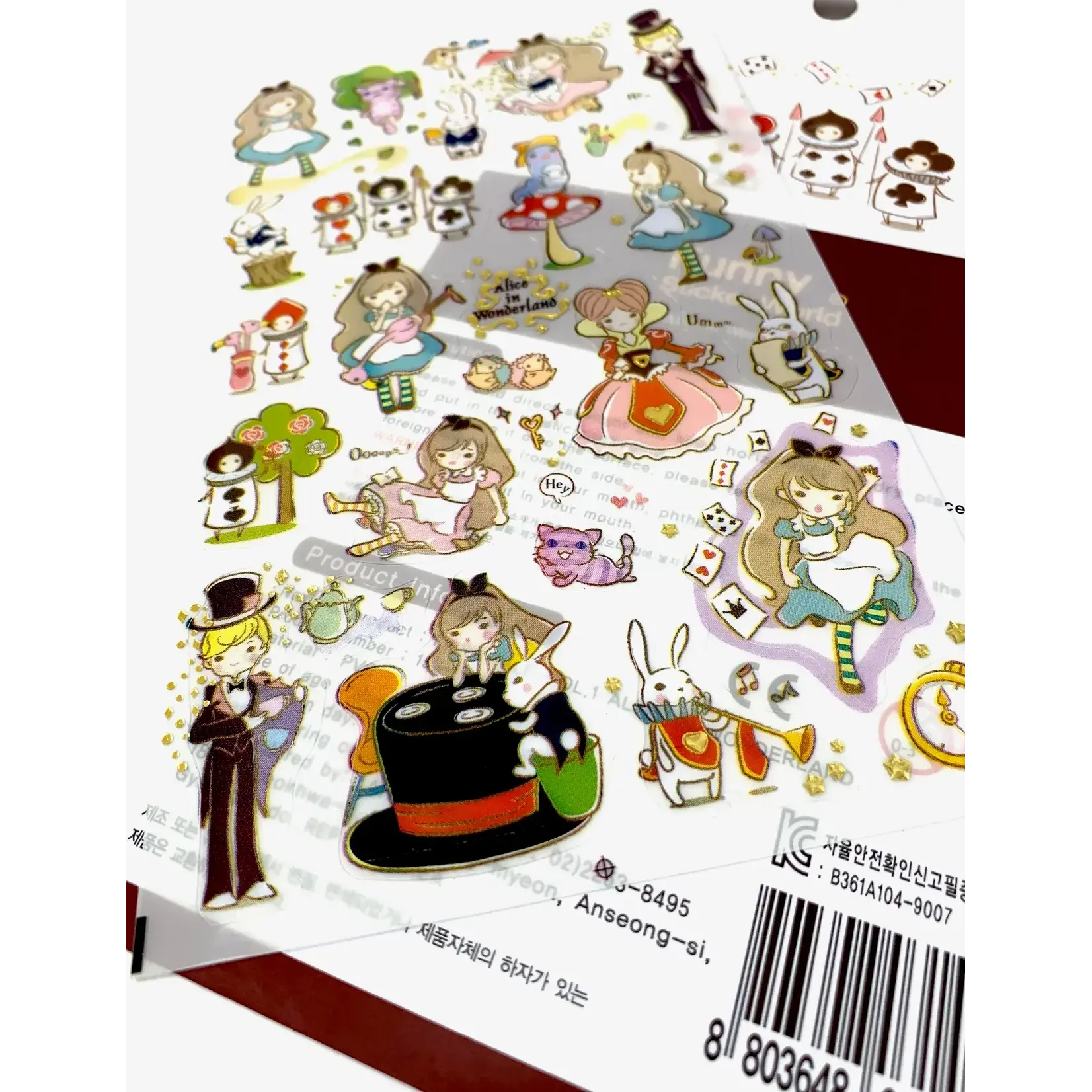 Alice in Wonderland PVC Stickers - 31465