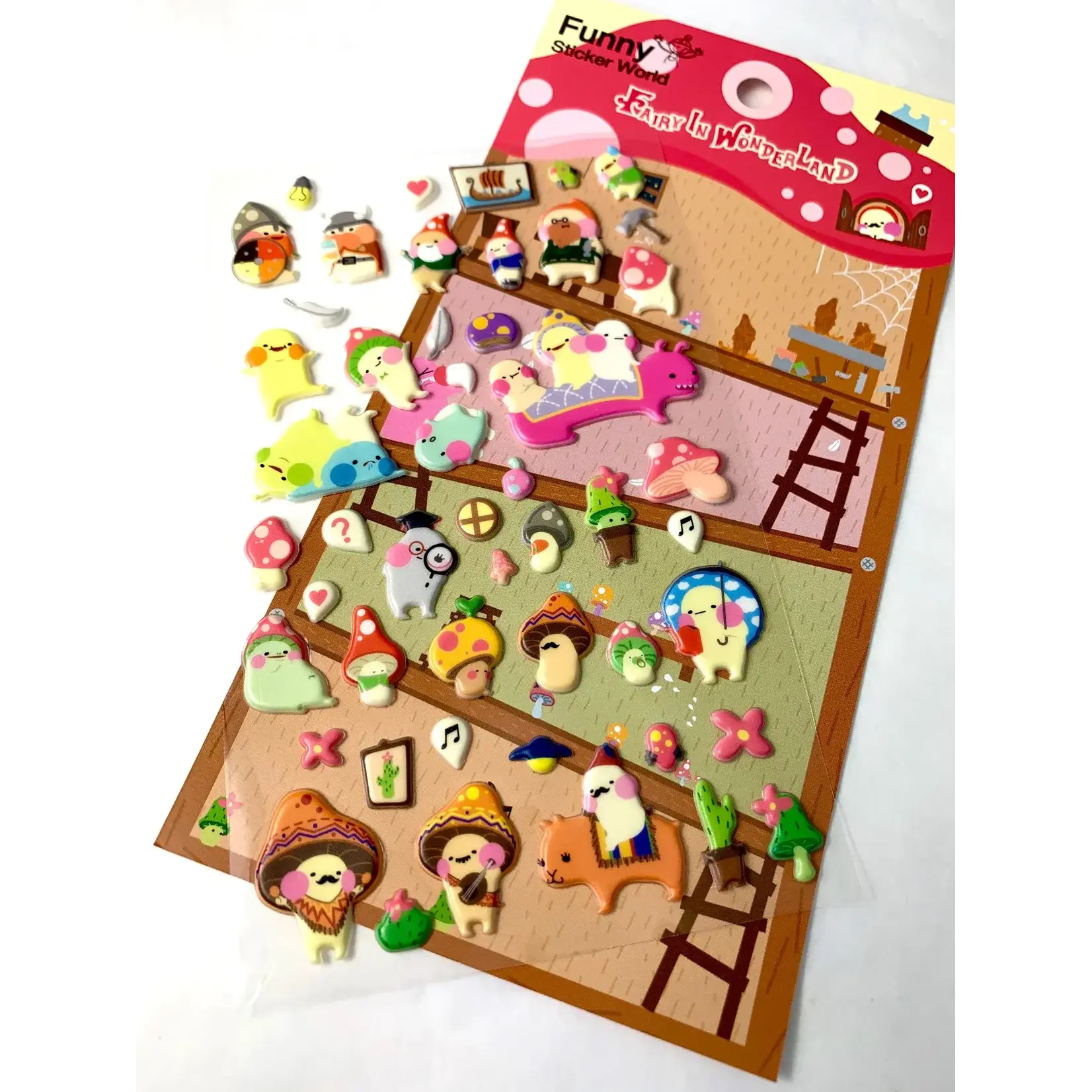 Fairy in Wonderland Puffy Stickers - 40597