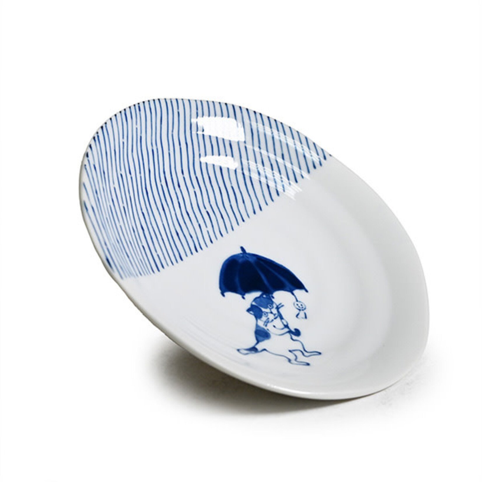 Plate 6.5"Dx1"H - Cat in the Rain - YG265-CT9